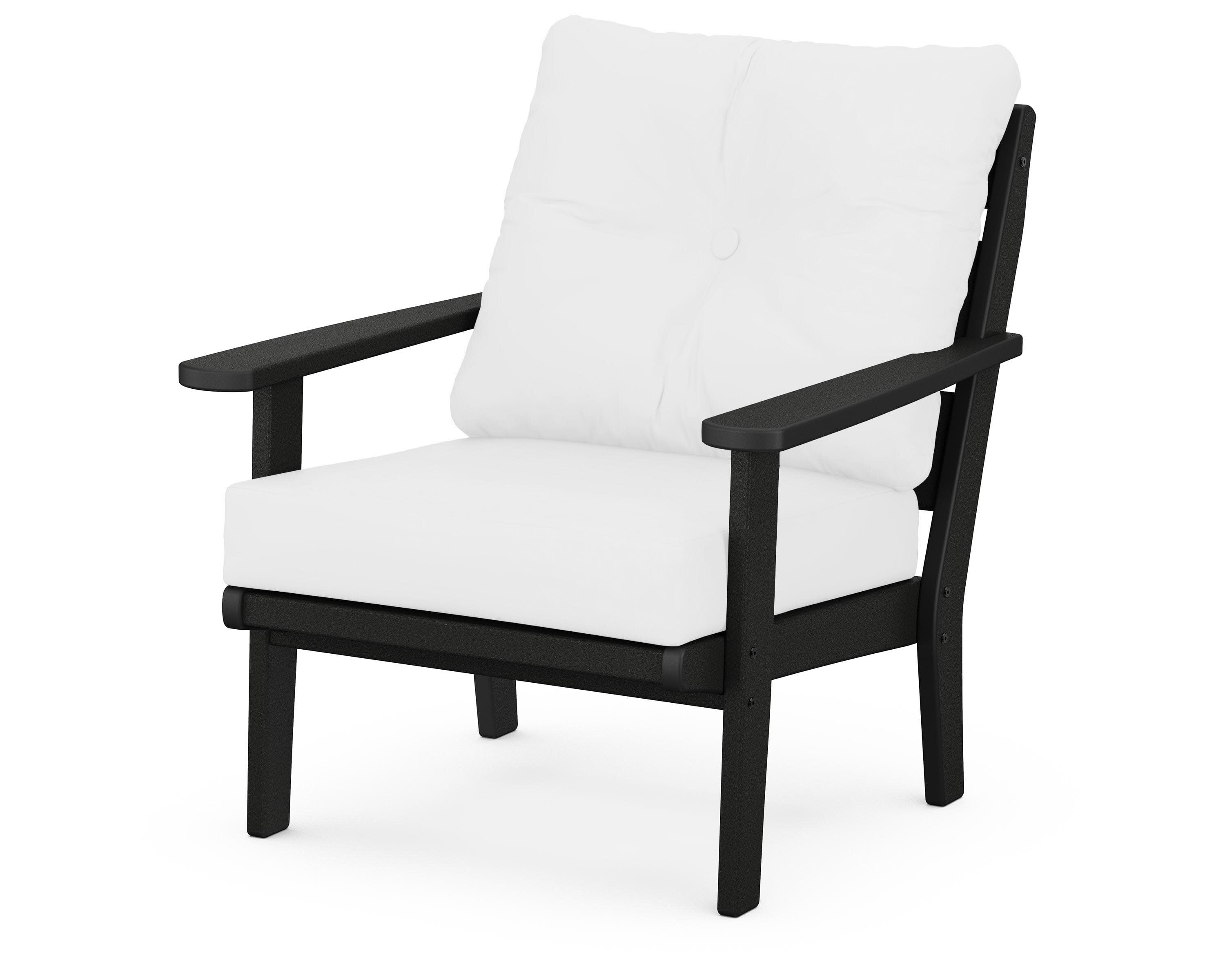 Lakeside Deep Seating Chair in Black / Natural