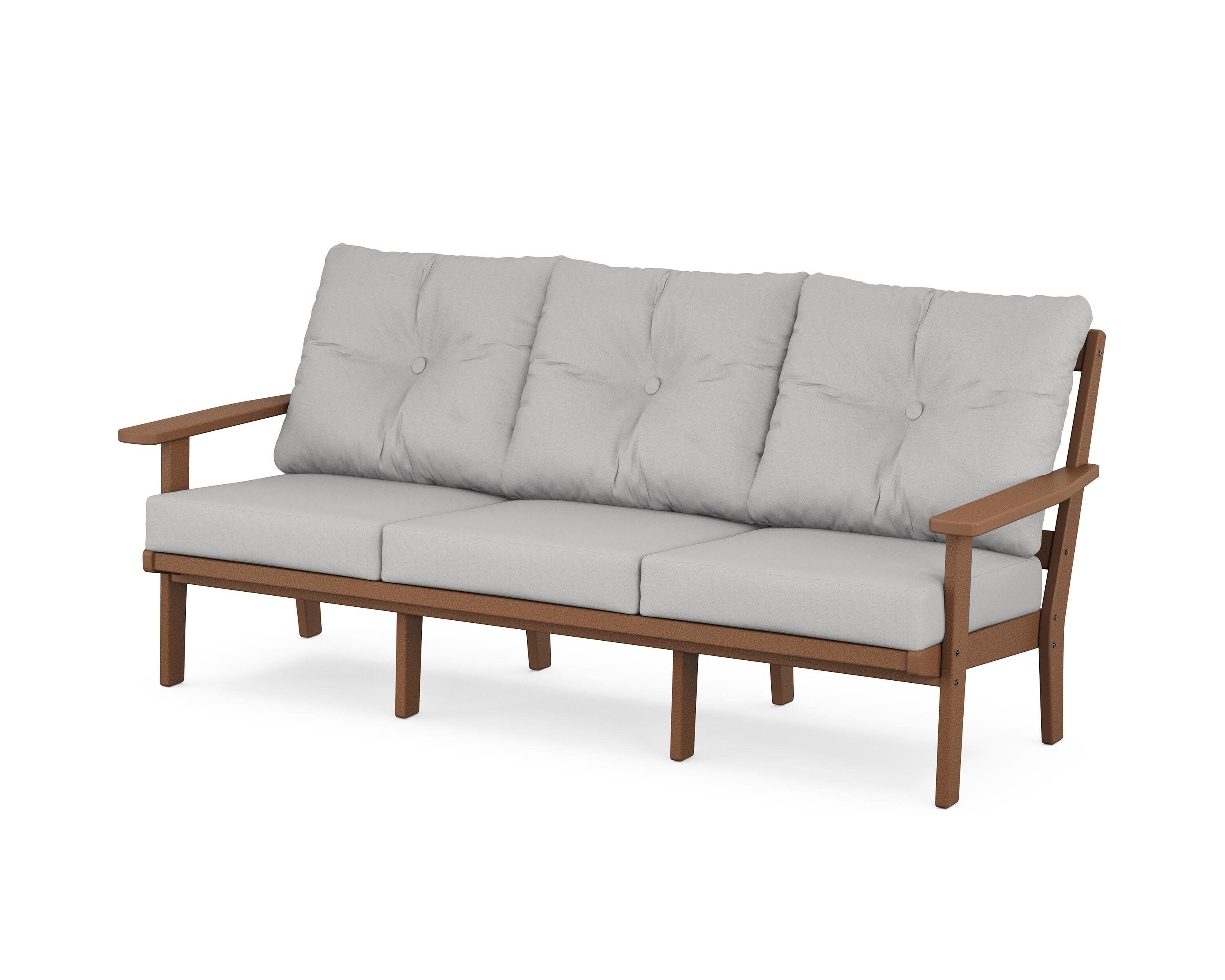 PrairieDeep Seating Sofa in Teak / Diamond in the Rough