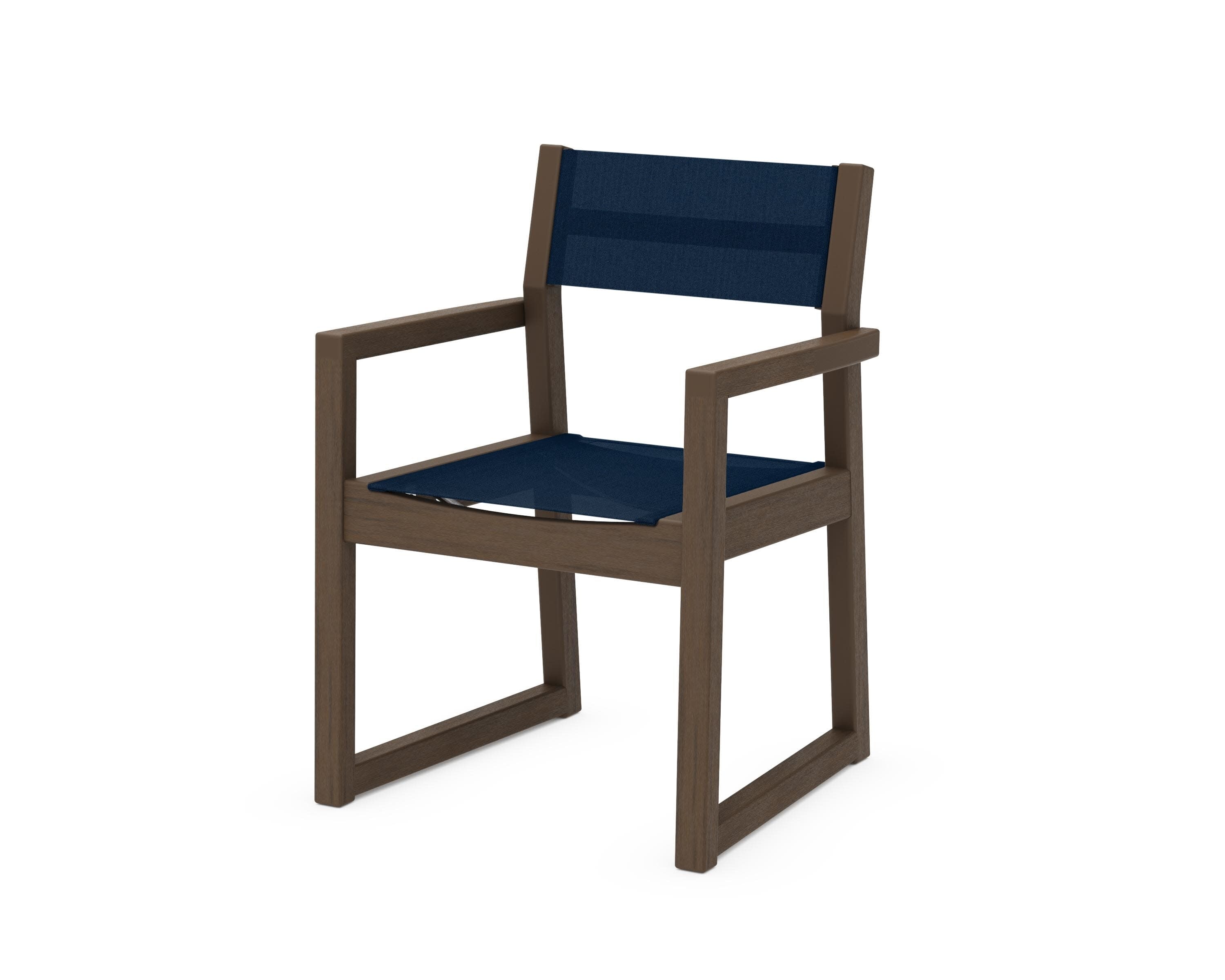 EDGE Sling Dining Arm Chair in Kona / Navy Blue Sling