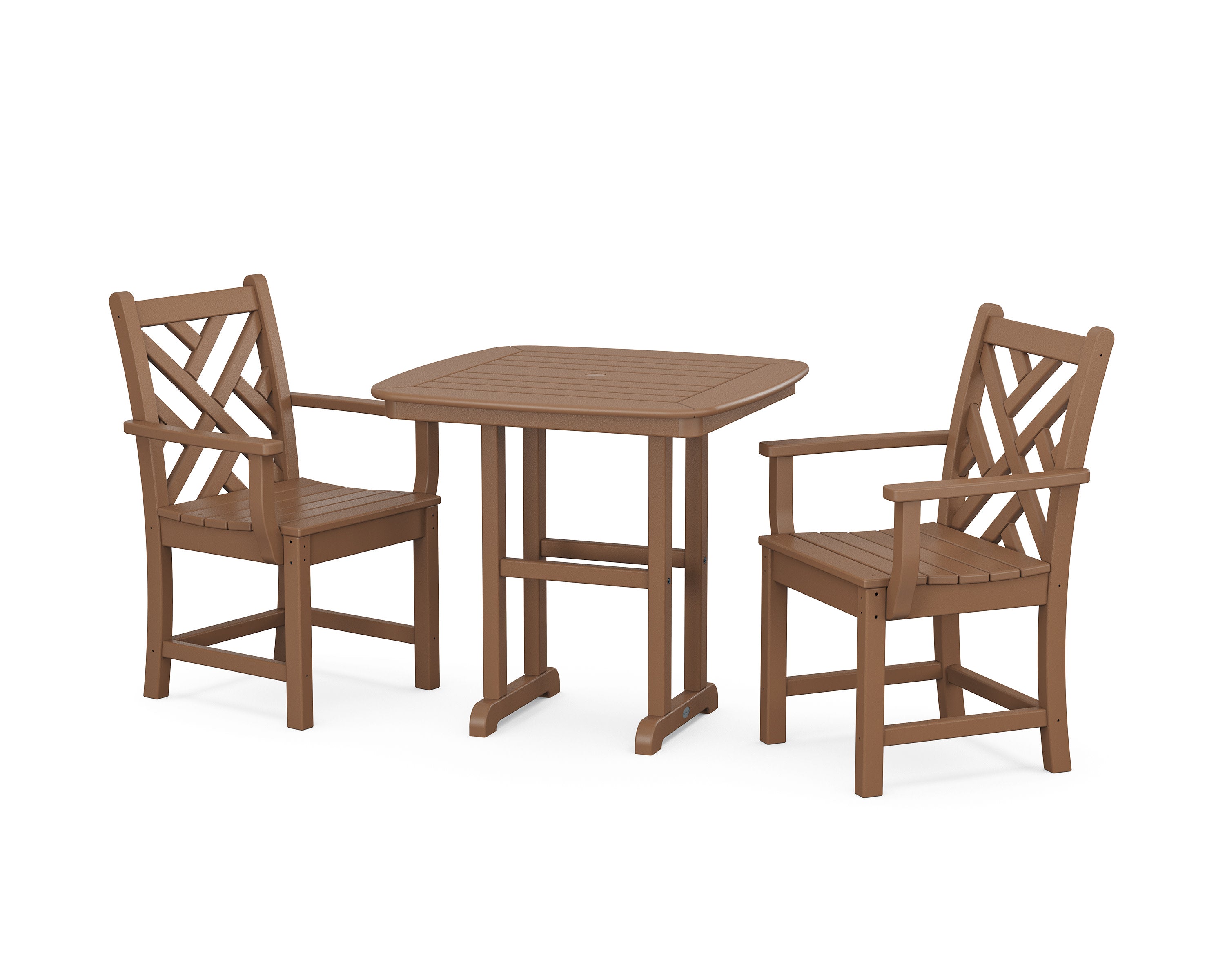 Chippendale 3-Piece Dining Set in Teak