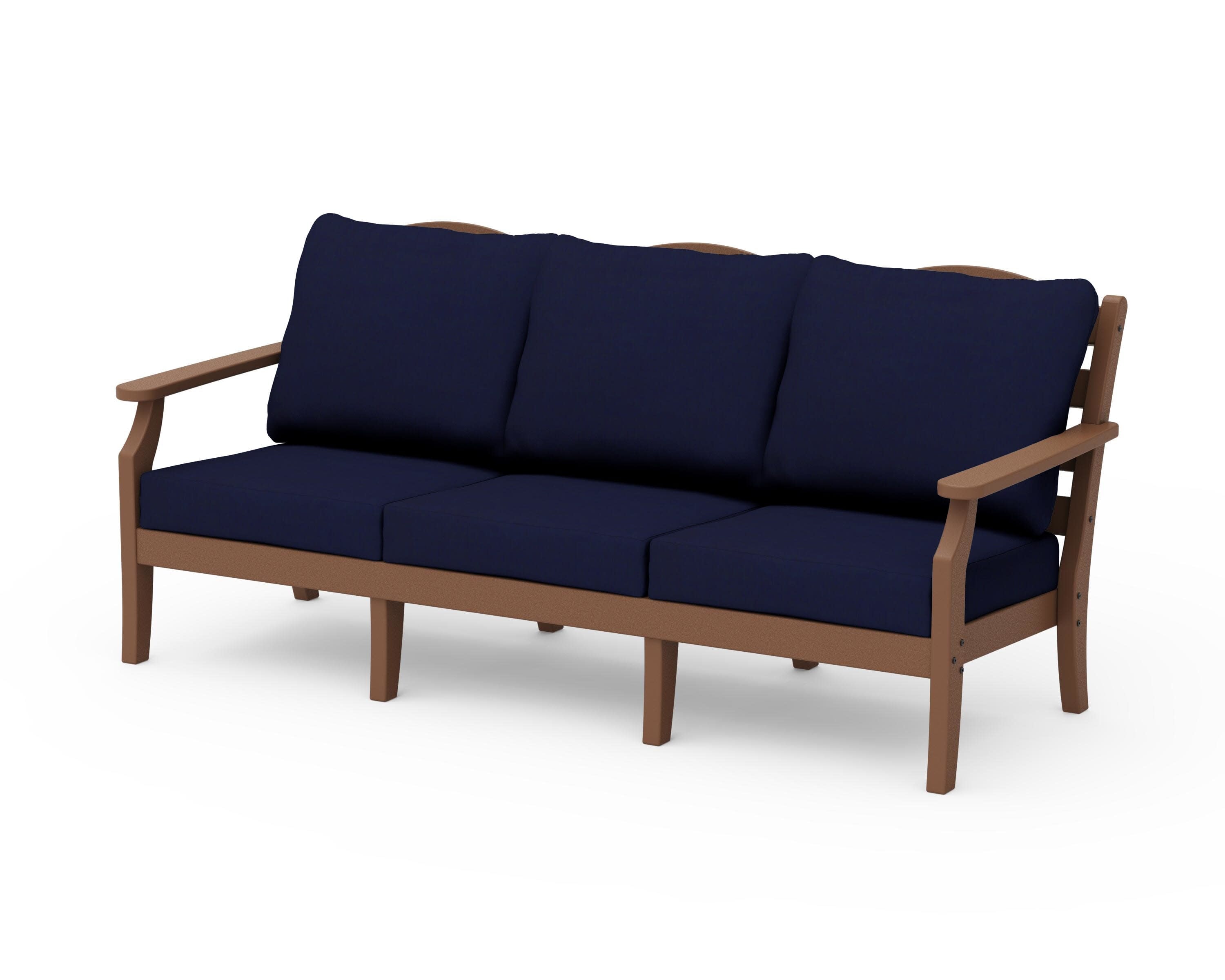 Savannah Deep Seating Sofa in Teak / Navy