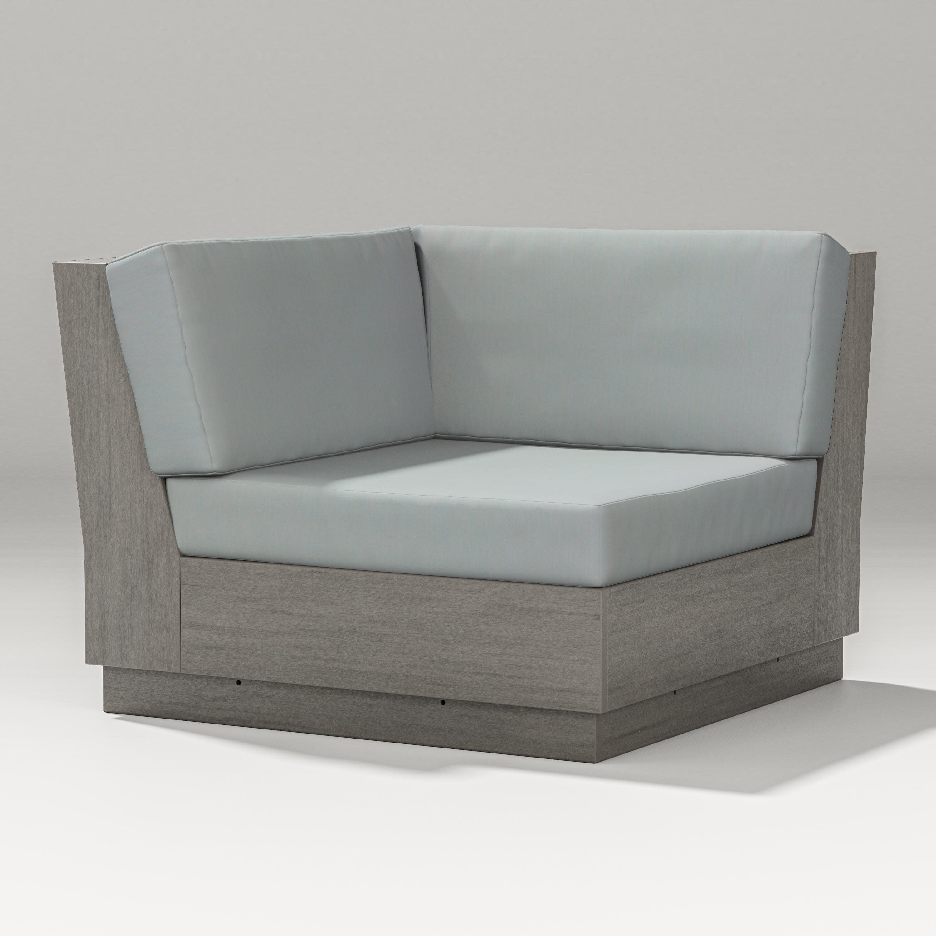 Elevate Modular Corner Chair in Driftwood / Spa