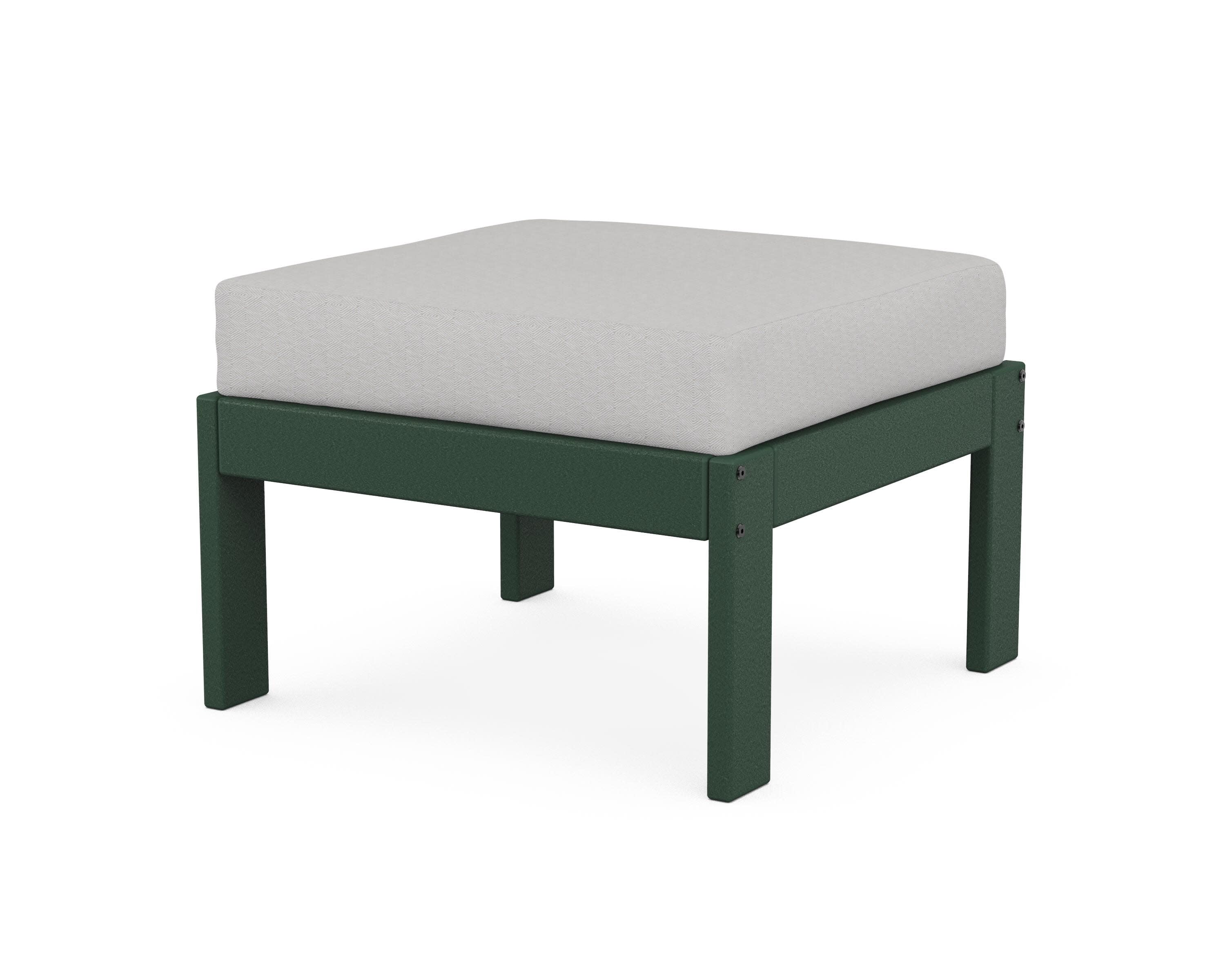Vineyard Modular Ottoman in Green / Diamond in the Rough
