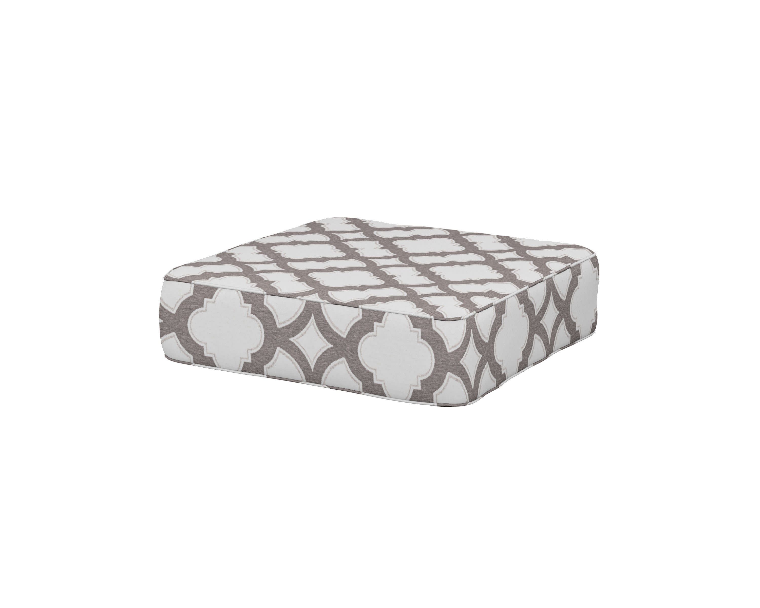 Ateeva 4000 Ottoman Cushion in Trellis Grey Mist