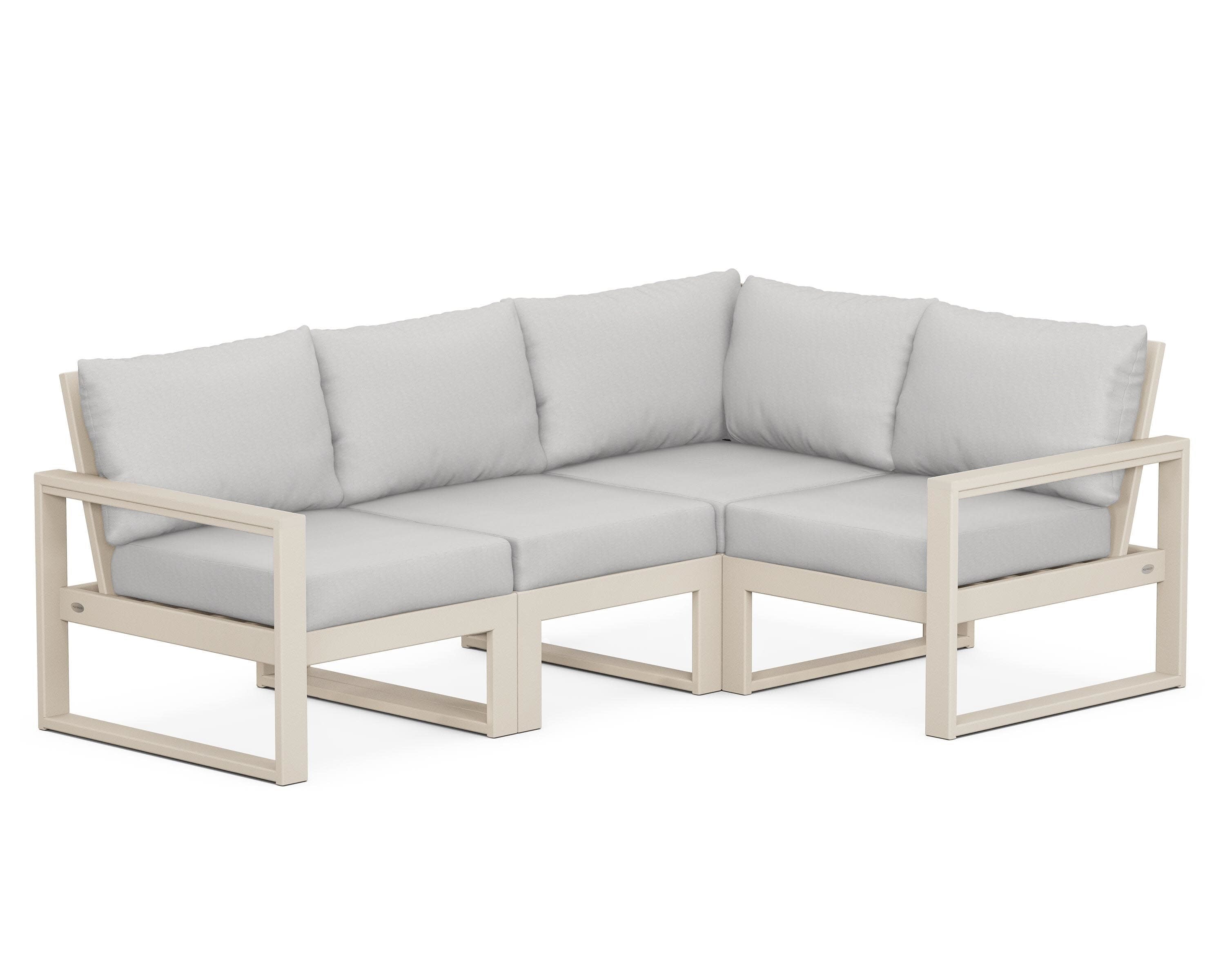 EDGE 4-Piece Modular Deep Seating Set in Sand / Diamond in the Rough