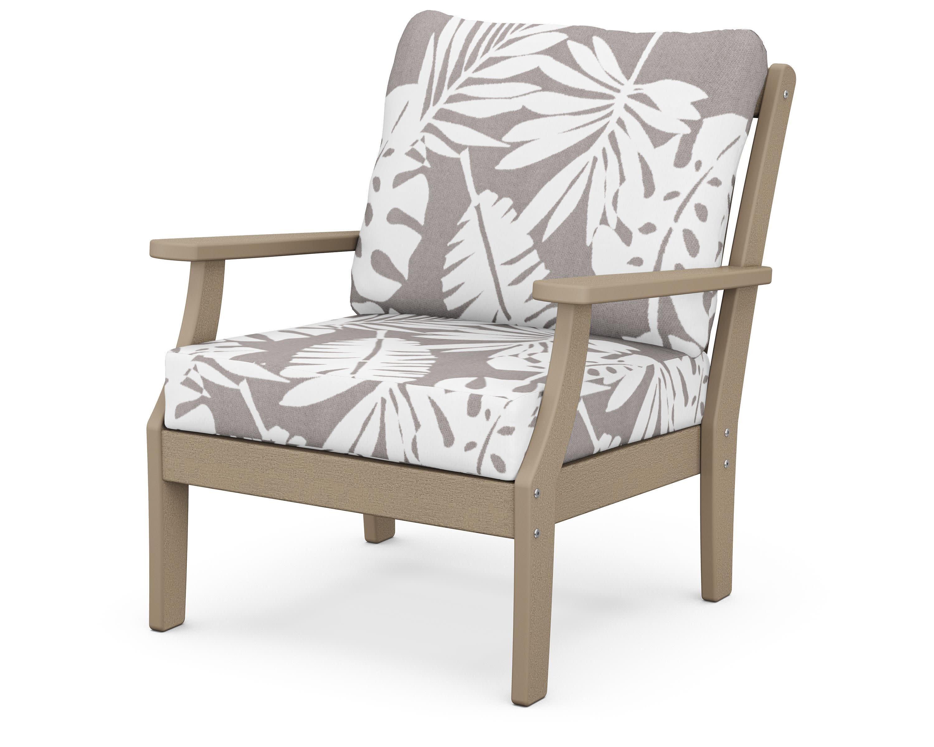 Braxton Deep Seating Chair in Vintage Sahara / Leaf Grey Mist