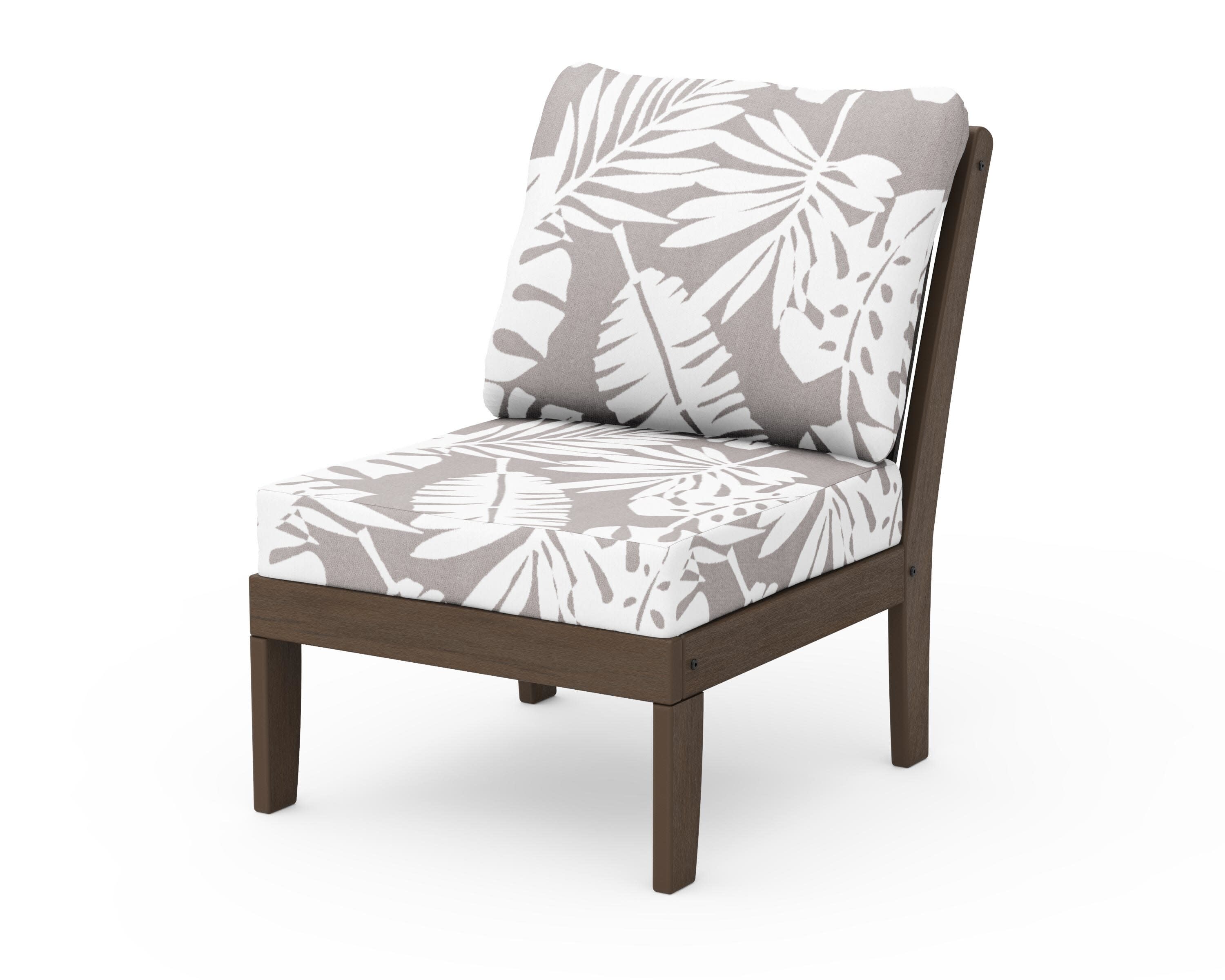 Braxton Modular Armless Chair in Kona / Leaf Grey Mist