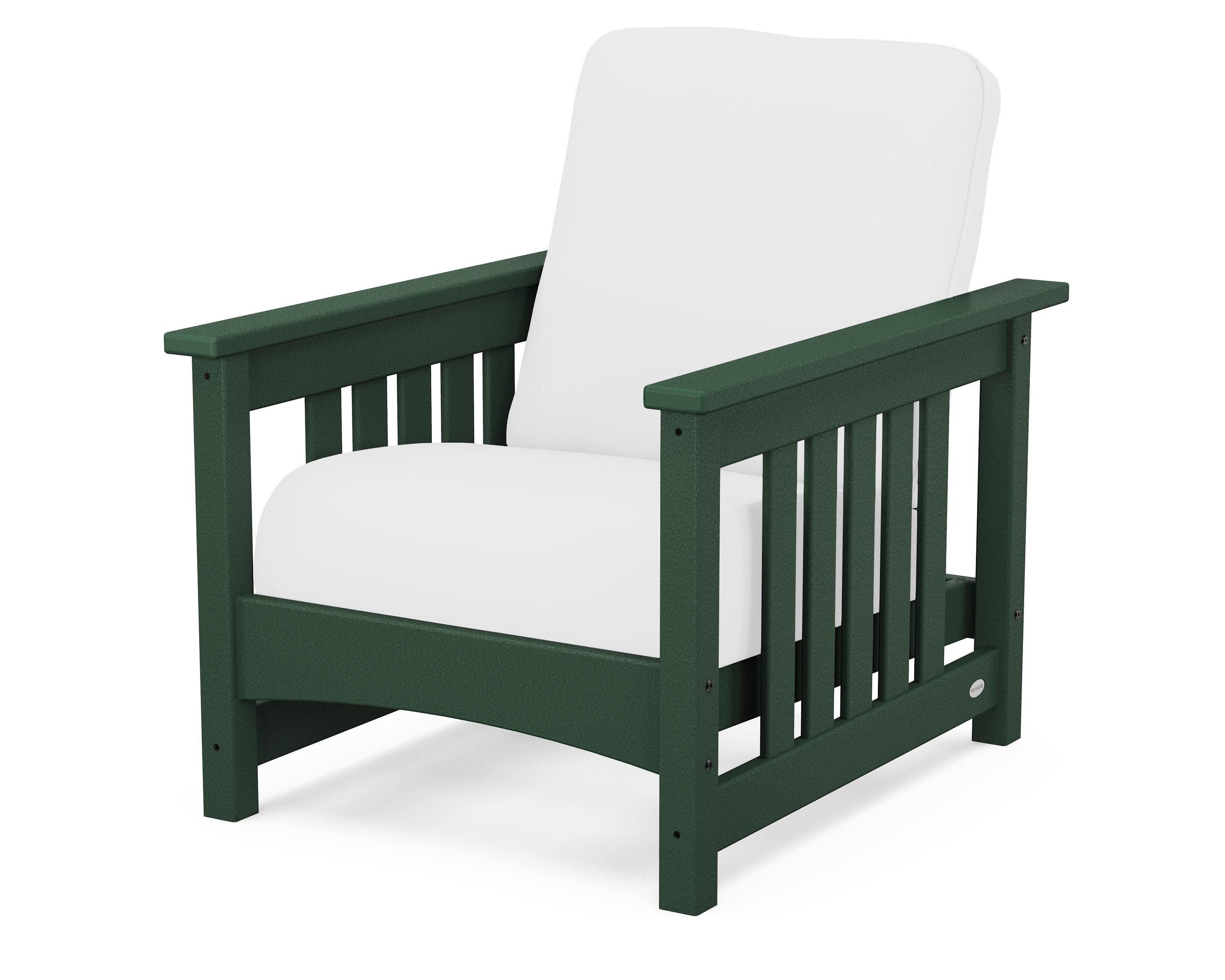 Club Mission Chair in Green / Natural
