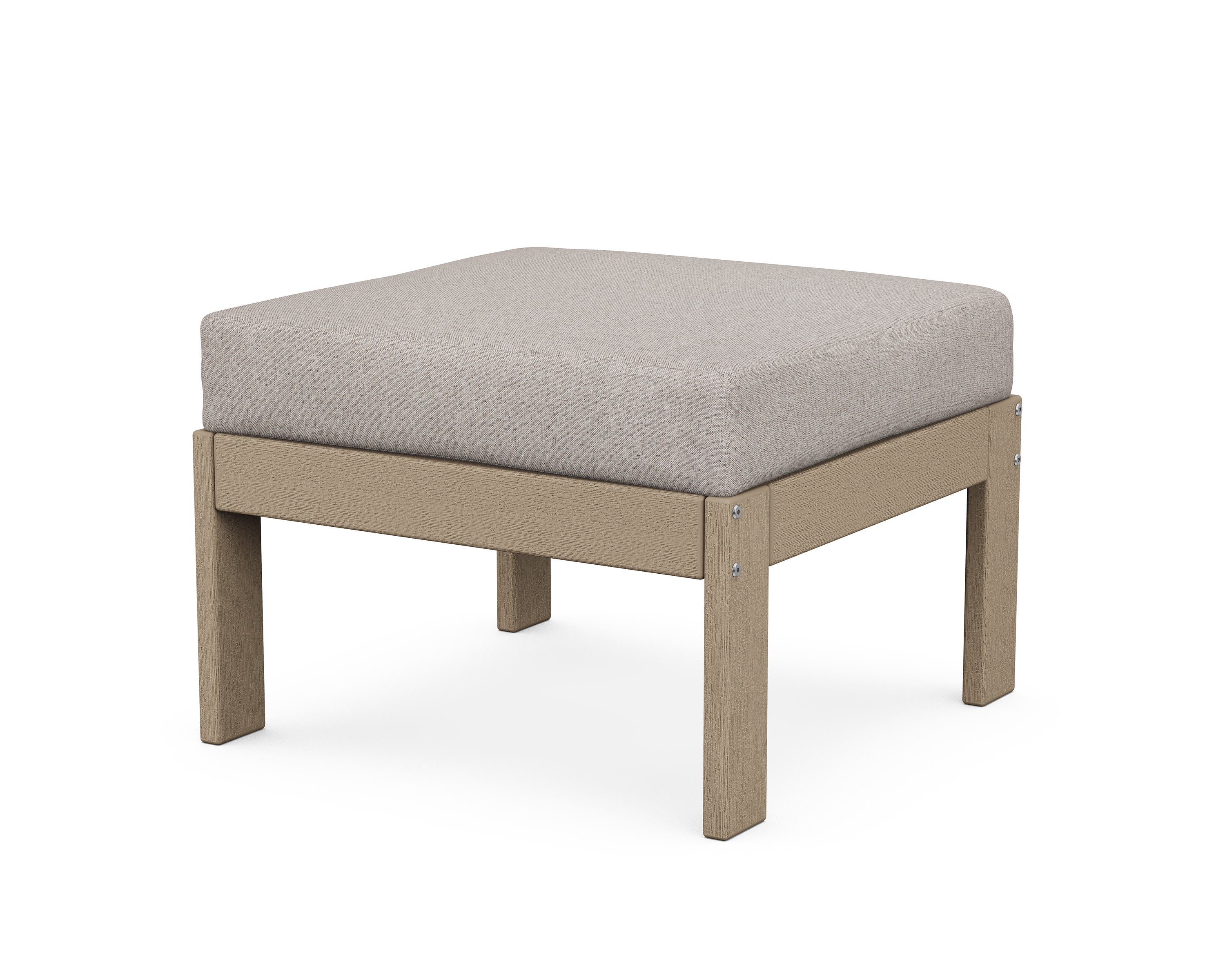Vineyard Modular Ottoman in Vintage Sahara / Weathered Tweed