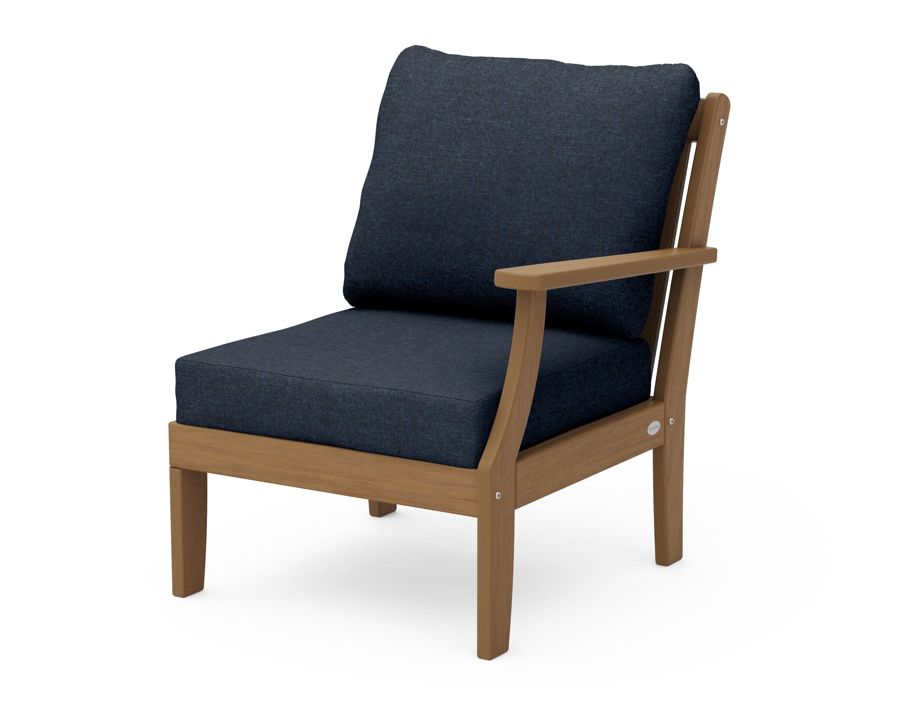 Braxton Modular Right Arm Chair in Natural / Marine Indigo