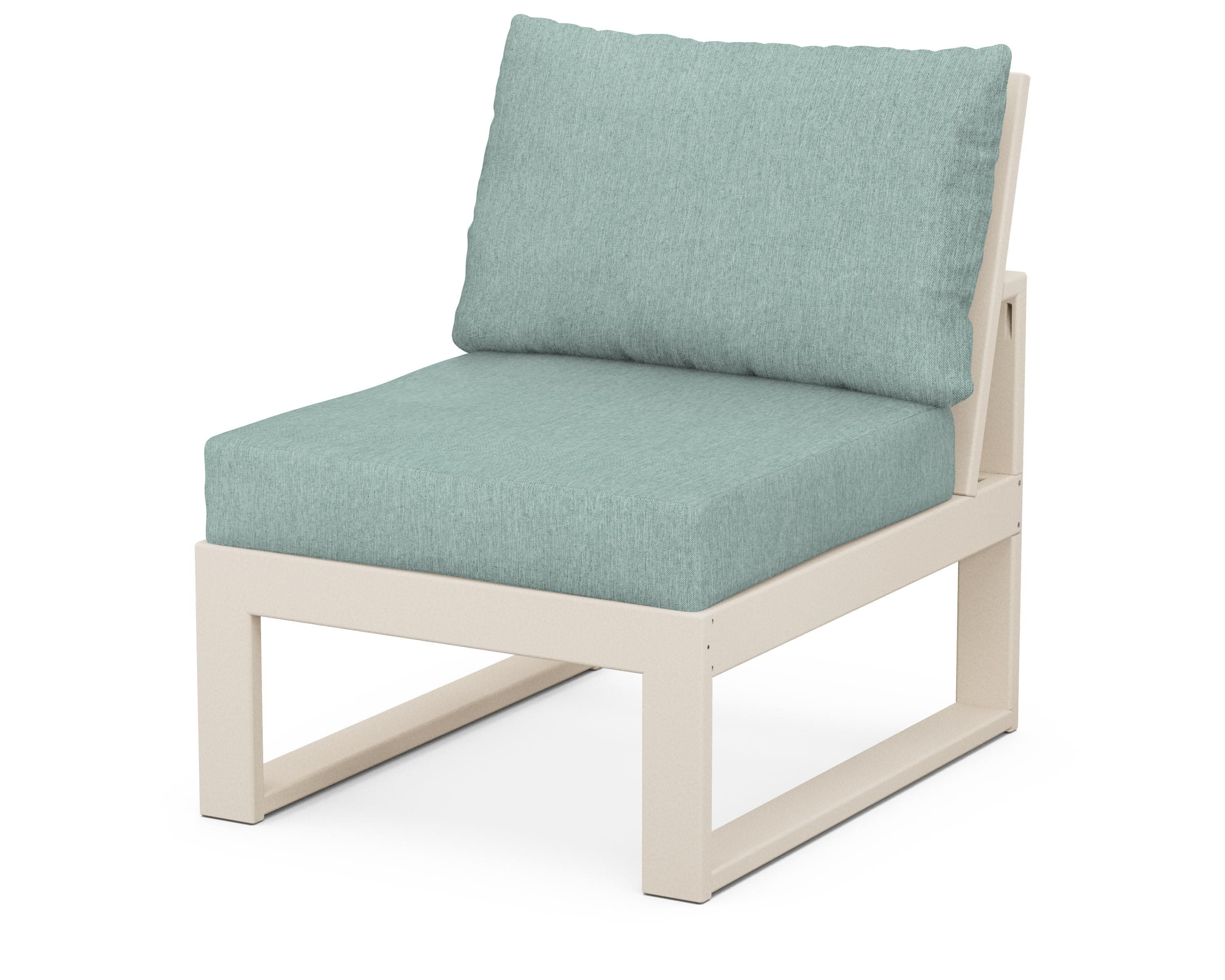Modular Armless Chair in Sand / Glacier Spa