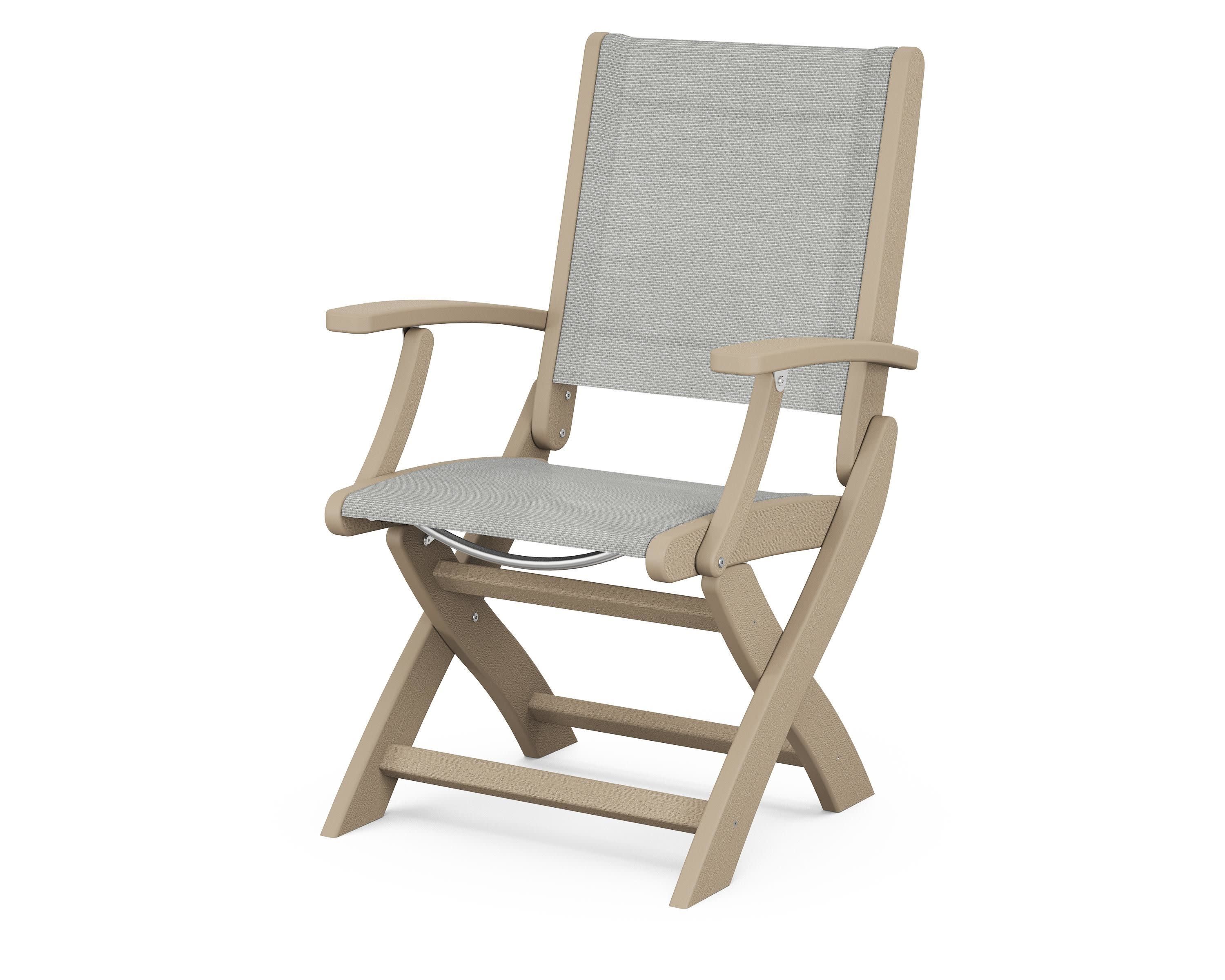 Coastal Folding Chair in Vintage Sahara / Metallic Sling