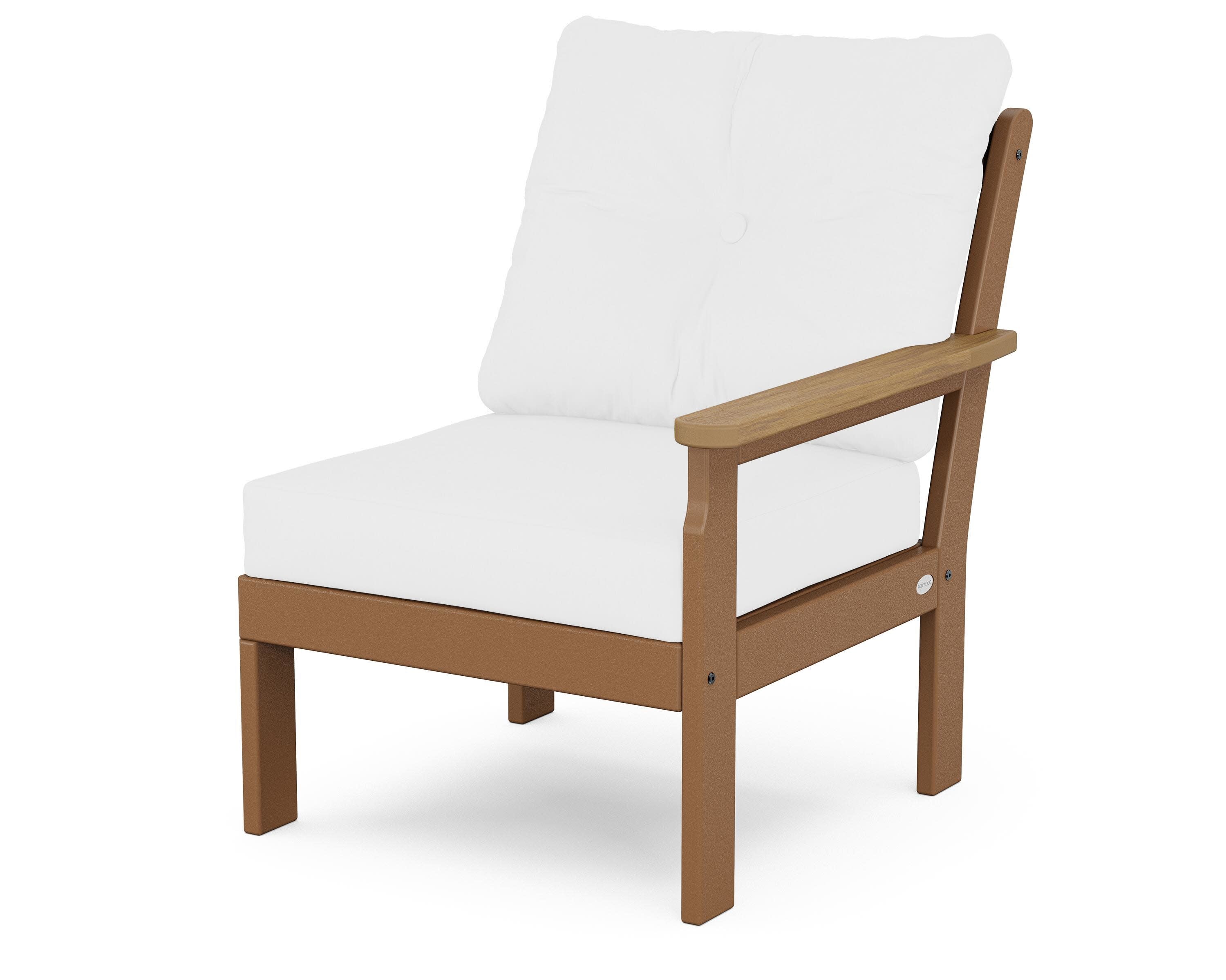 Vineyard Modular Right Arm Chair in Teak / Natural / Natural