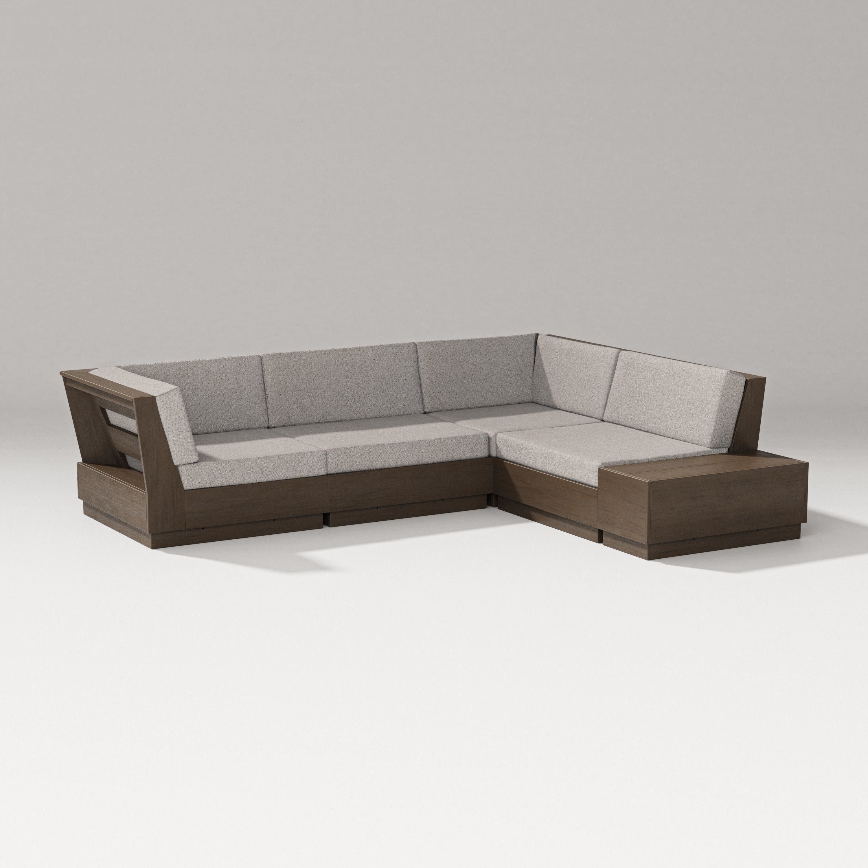 Elevate Corner Sectional in Kona / Weathered Tweed