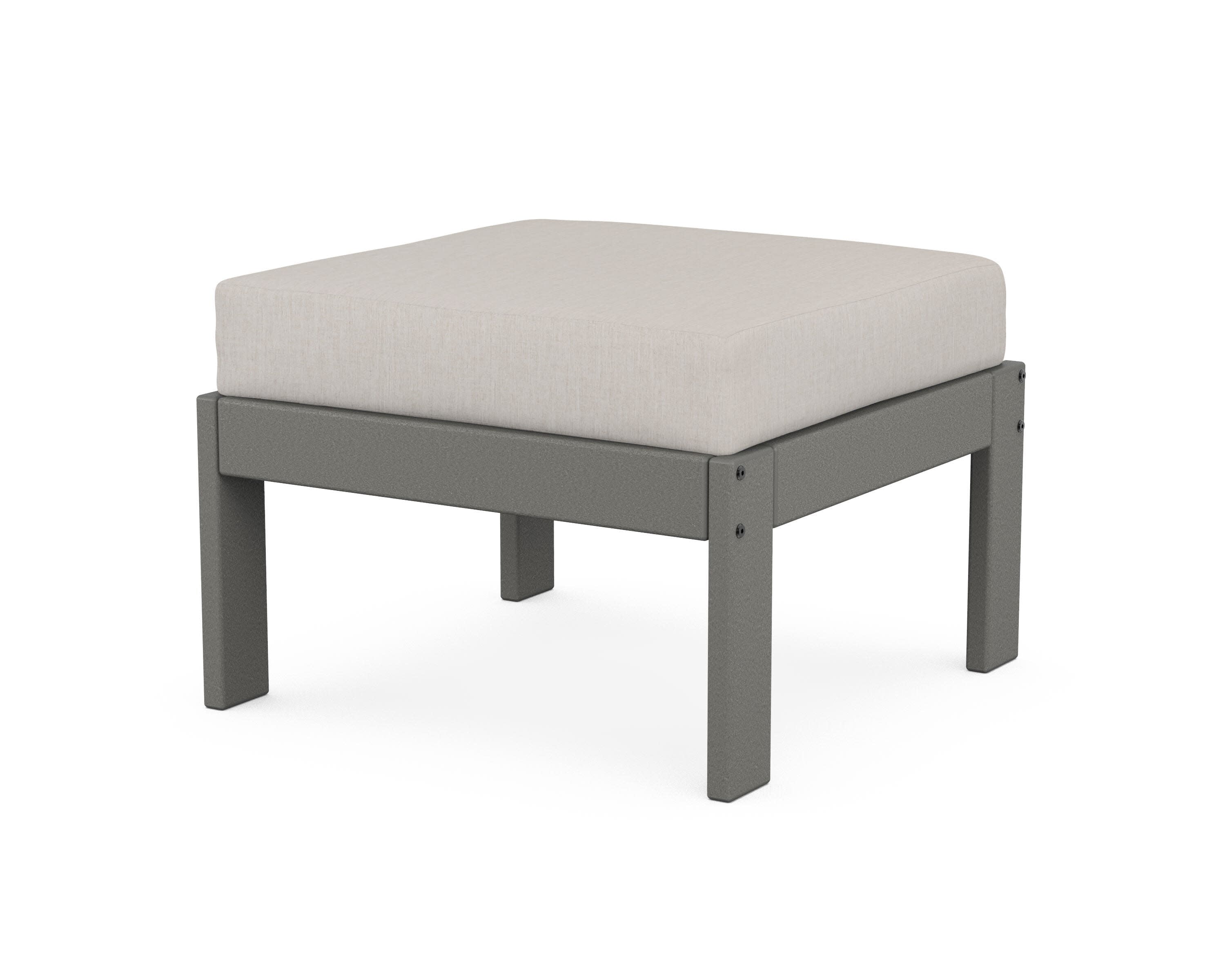 Vineyard Modular Ottoman in Slate Grey / Cast Ash