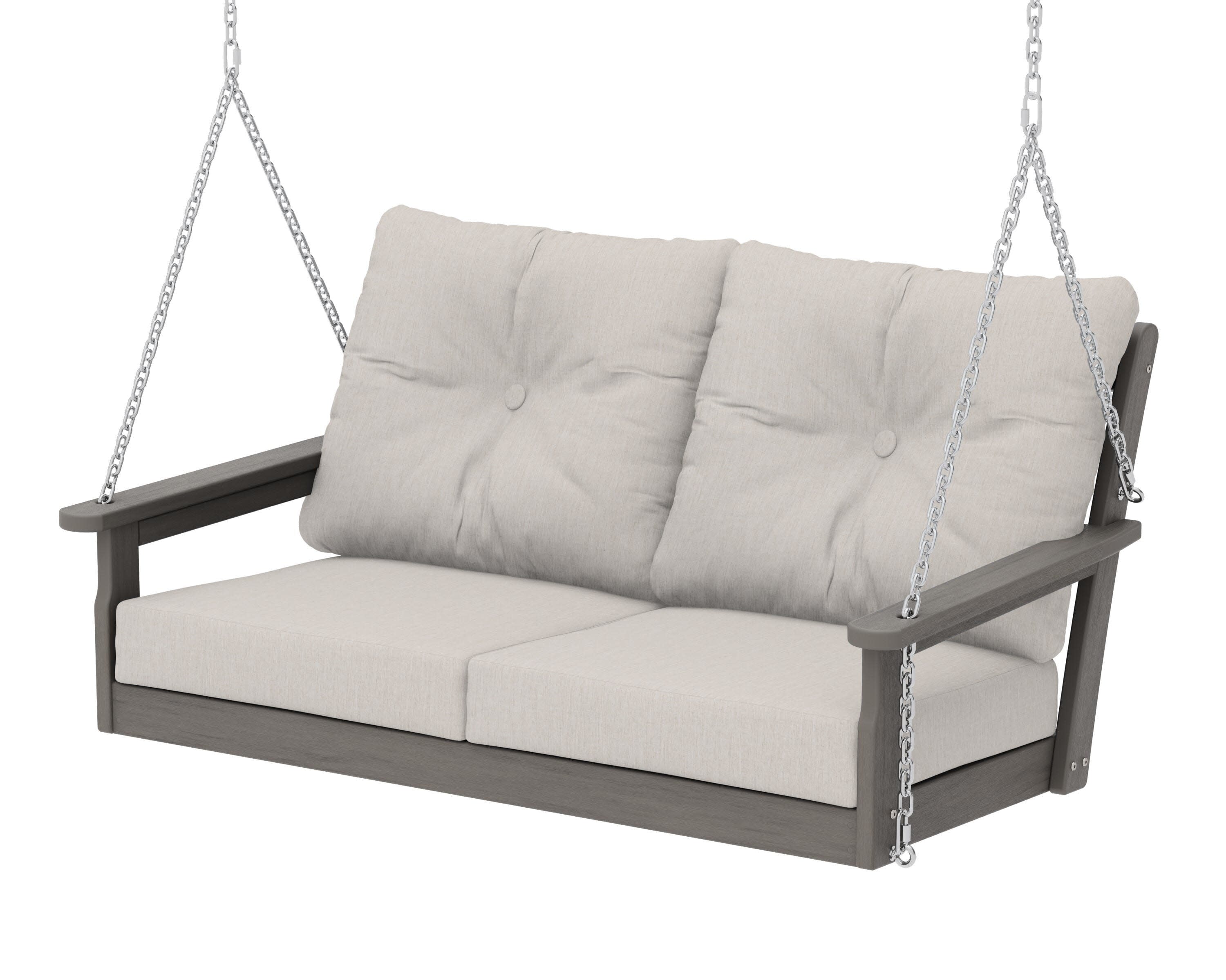Vineyard Deep Seating Swing in Driftwood / Cast Ash