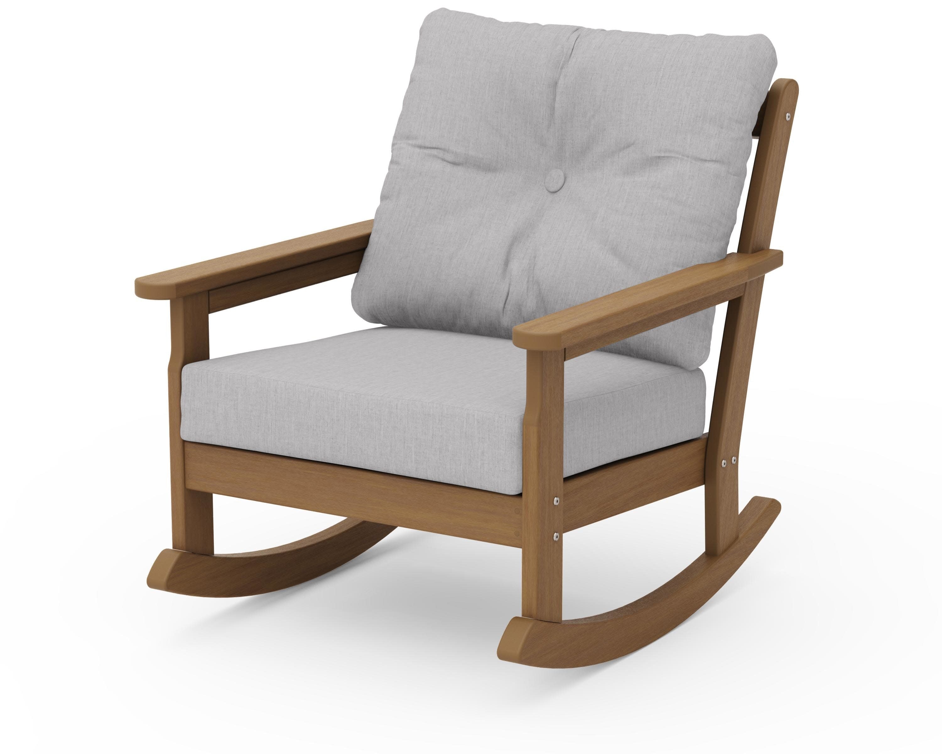 Vineyard Deep Seating Rocking Chair in Natural / Granite