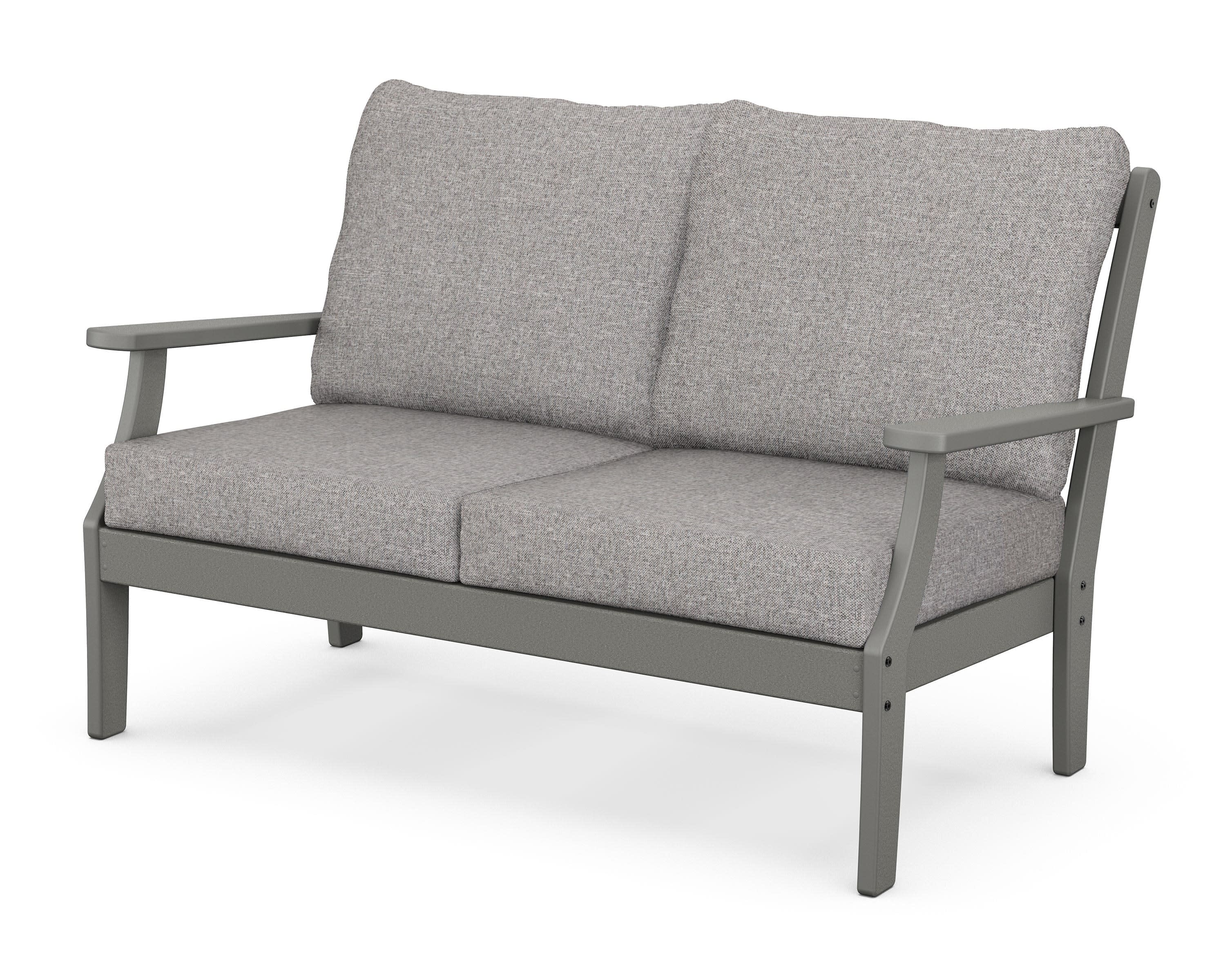 Braxton Deep Seating Loveseat in Slate Grey / Grey Mist
