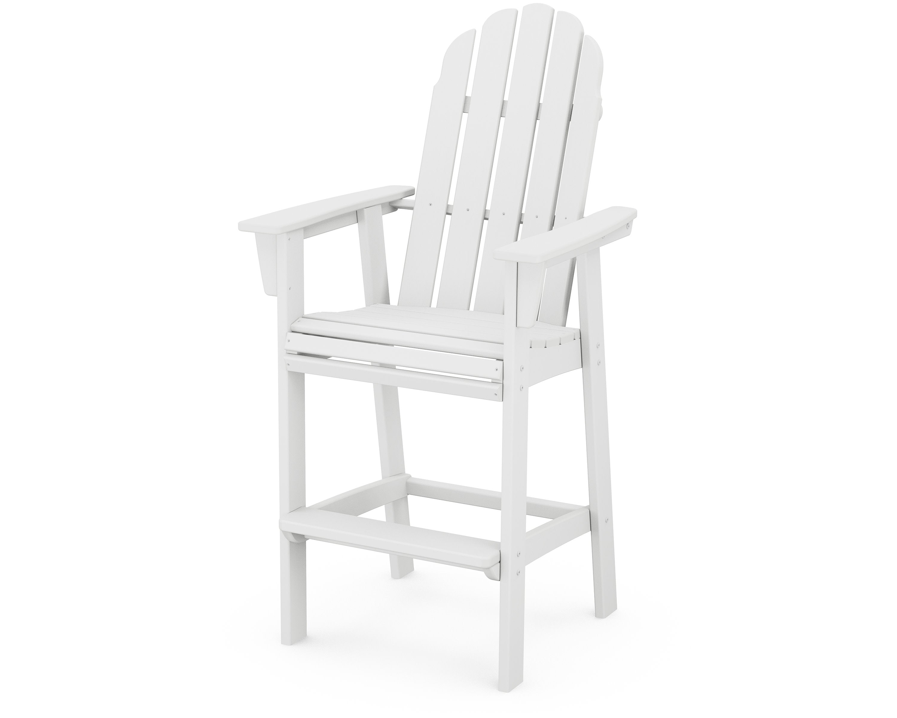 Vineyard Curveback Adirondack Bar Chair in White