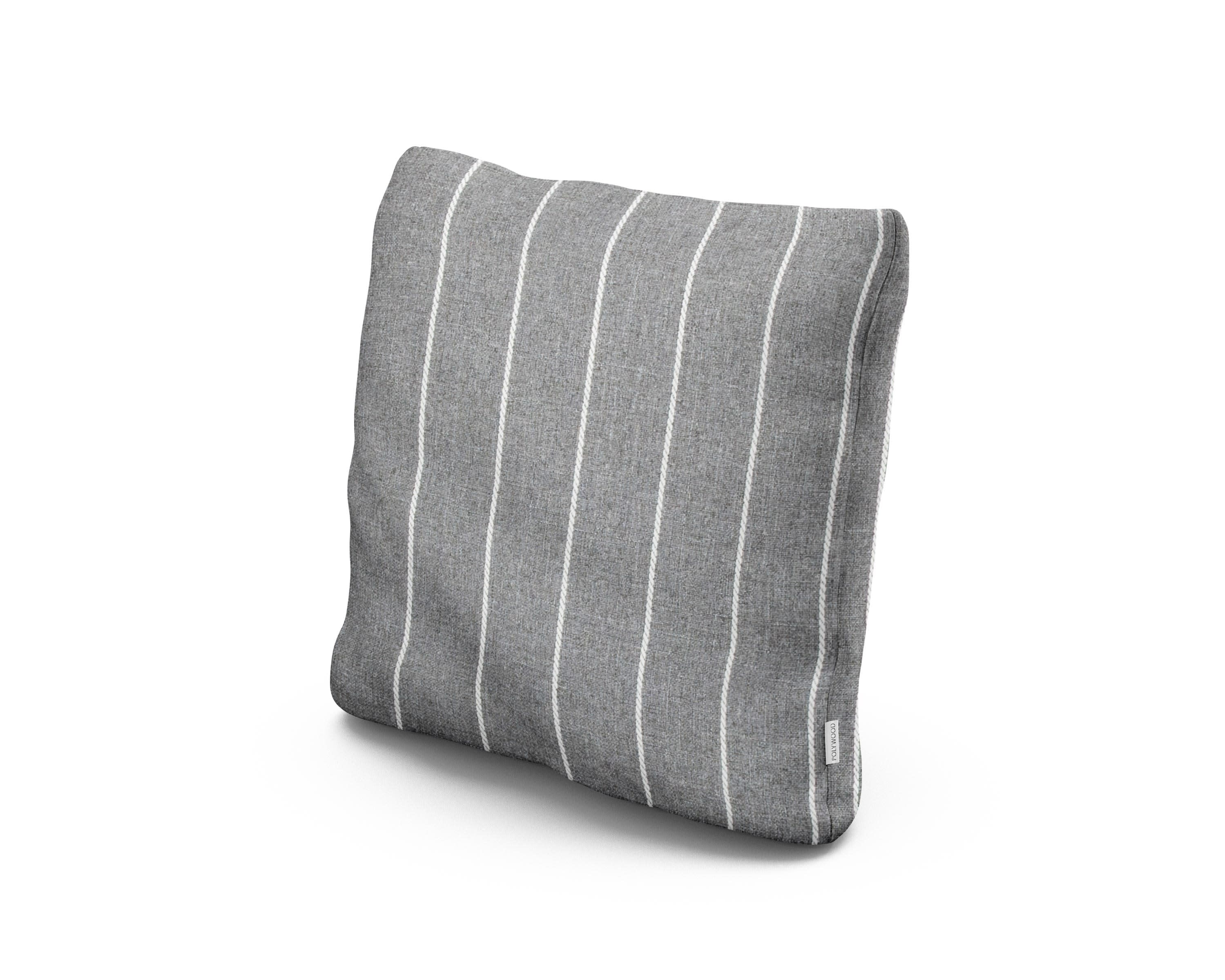 18" Outdoor Throw Pillow in Pencil Pewter