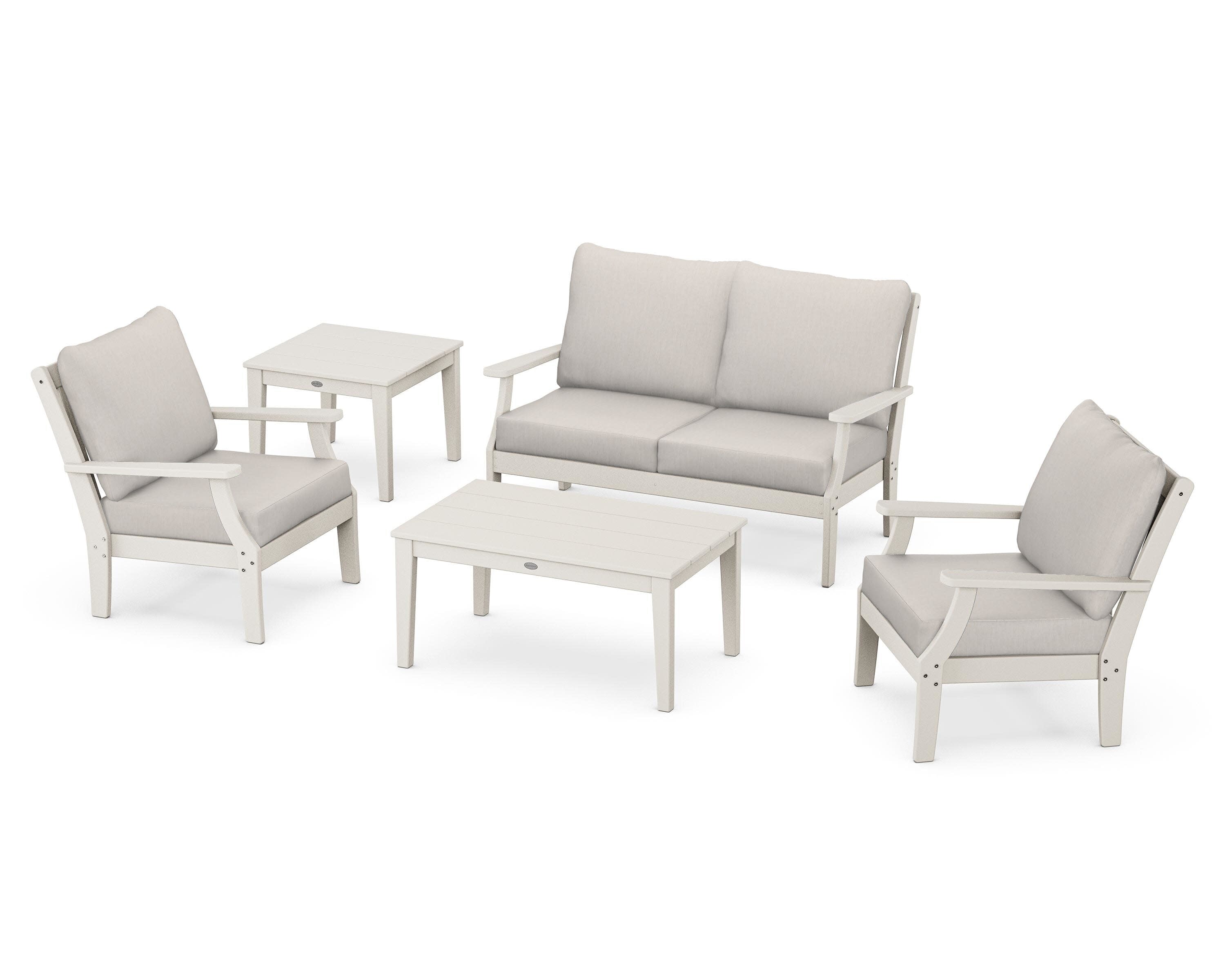 Braxton 5-Piece Deep Seating Set in Sand / Cast Ash