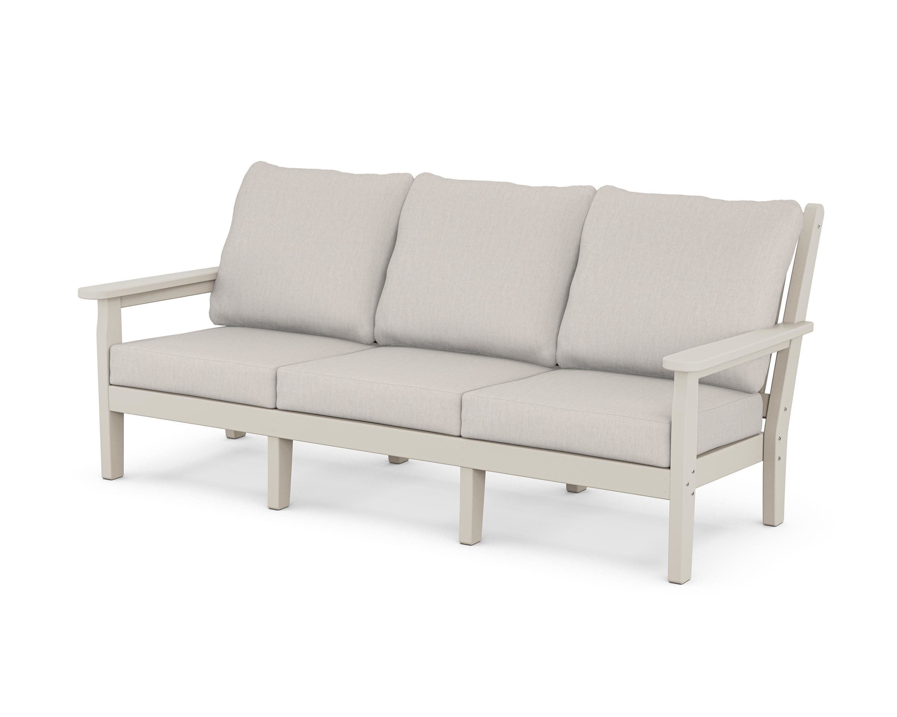 Chippendale Deep Seating Sofa in Sand / Cast Ash