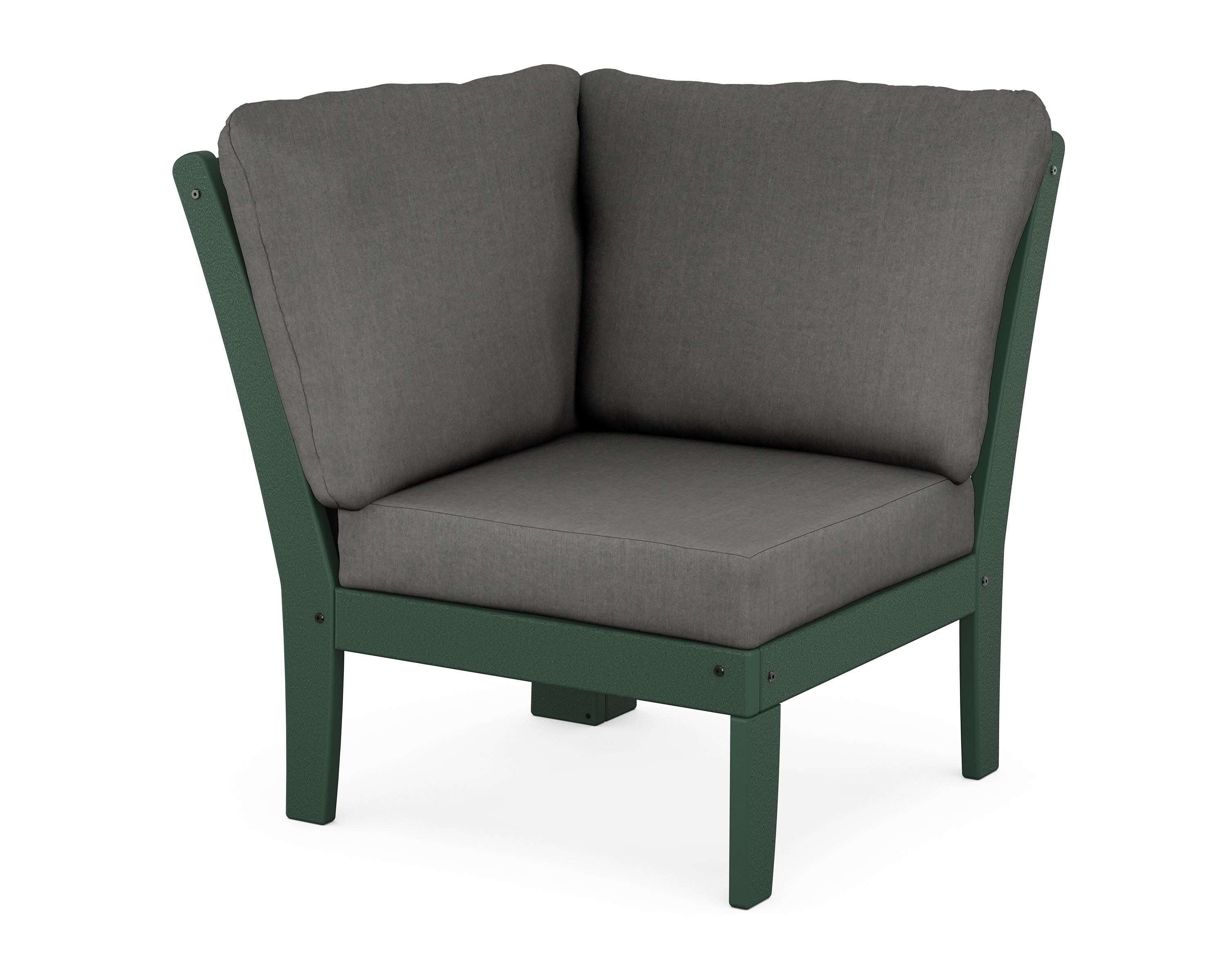 Braxton Modular Corner Chair in Green / Spectrum Carbon