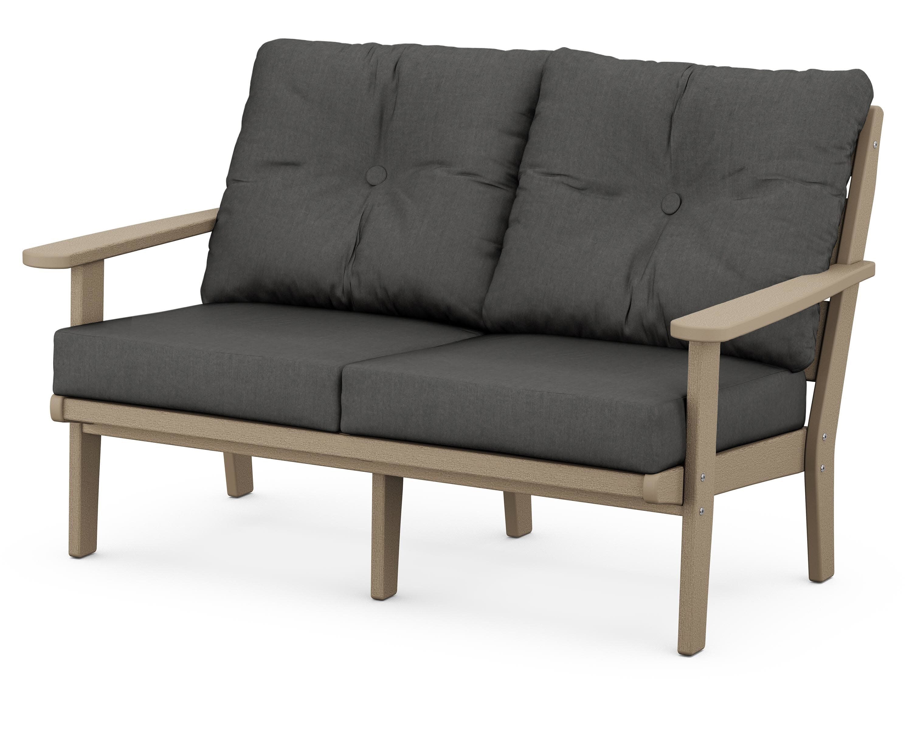 Lakeside Deep Seating Loveseat in Vintage Sahara / Spectrum Carbon