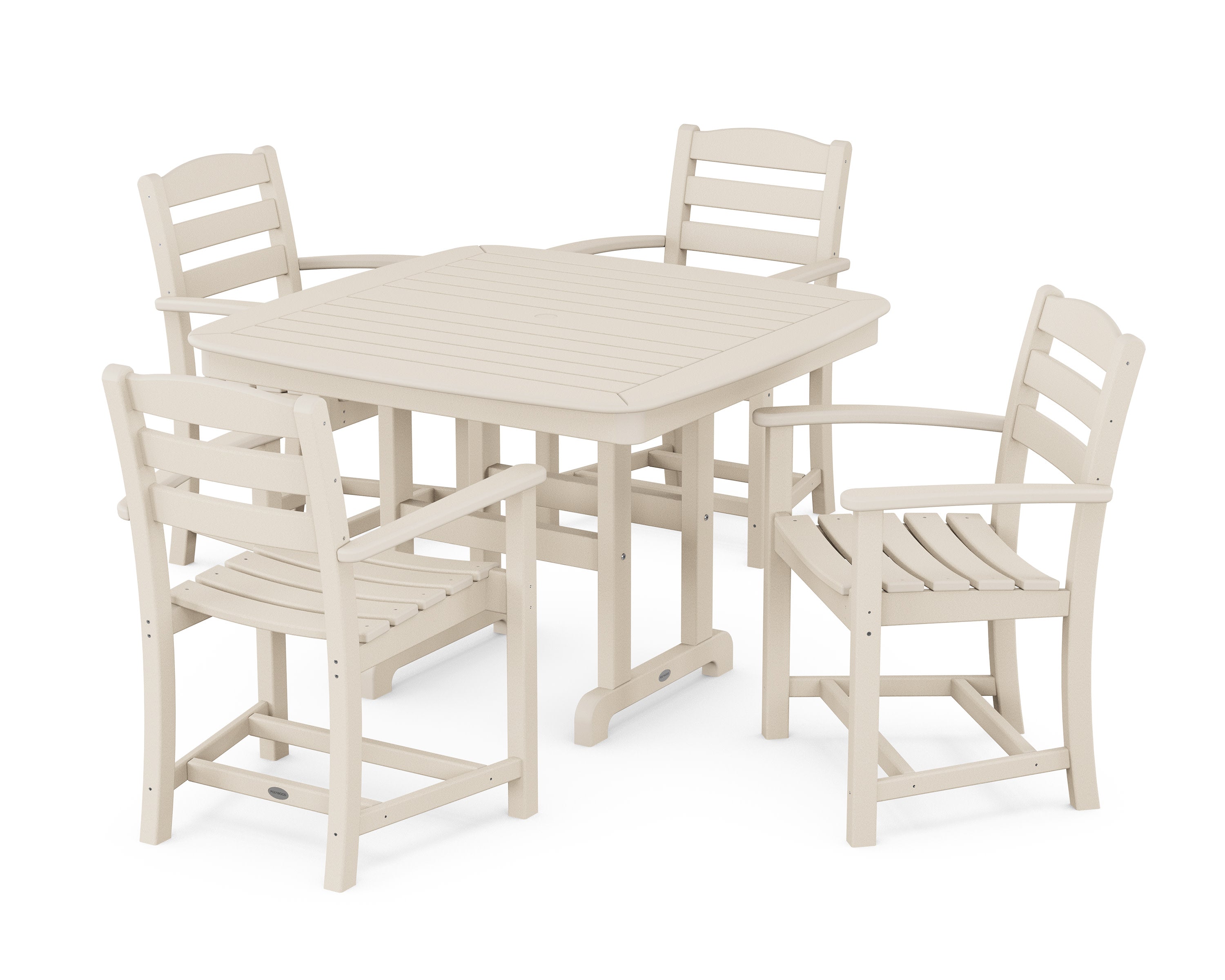 La Casa Caf 5-Piece Dining Set with Trestle Legs in Sand