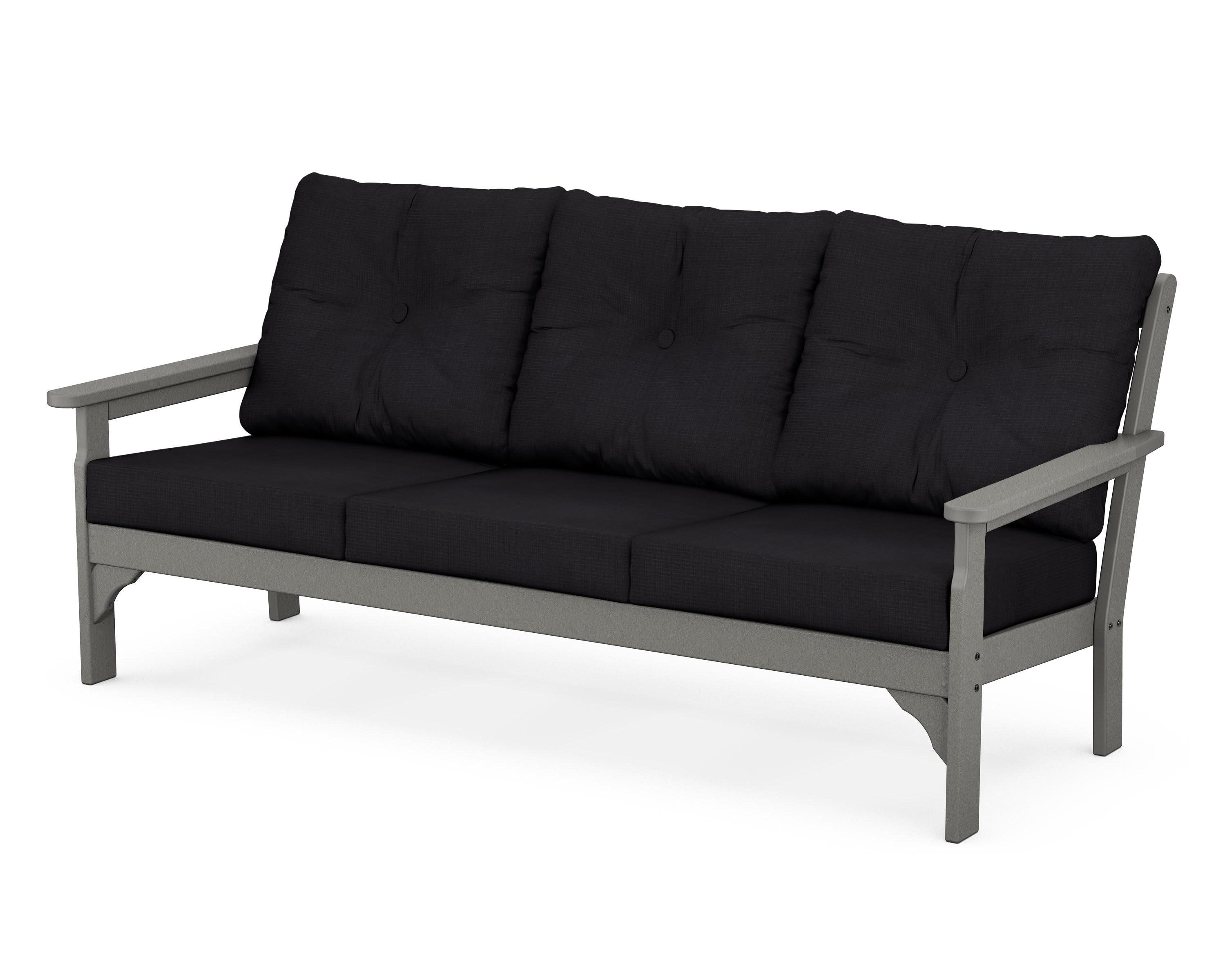 Vineyard Deep Seating Sofa in Slate Grey / Midnight Linen