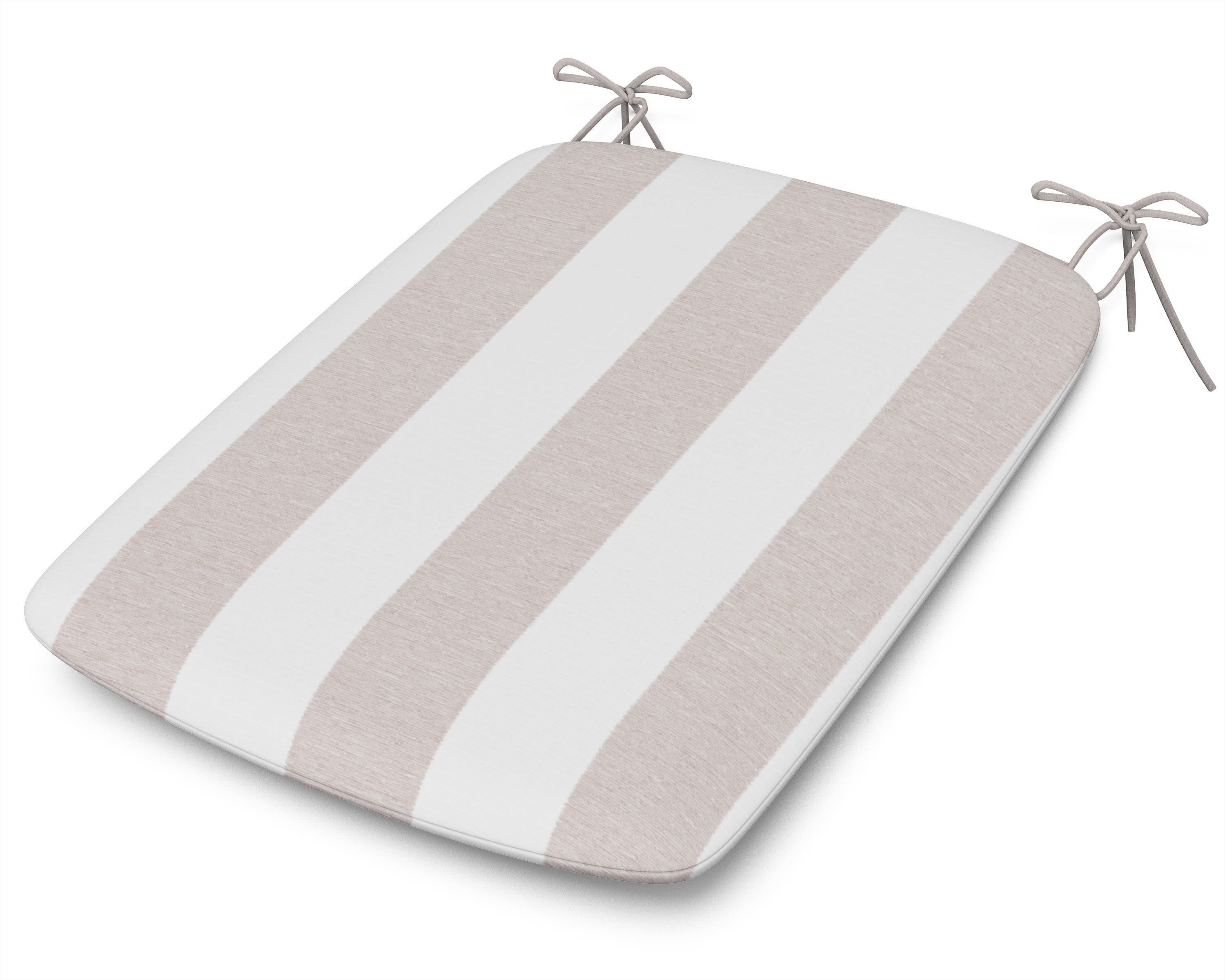 1120 Urban Seat Pad in Cabana Stripe Dune Burlap