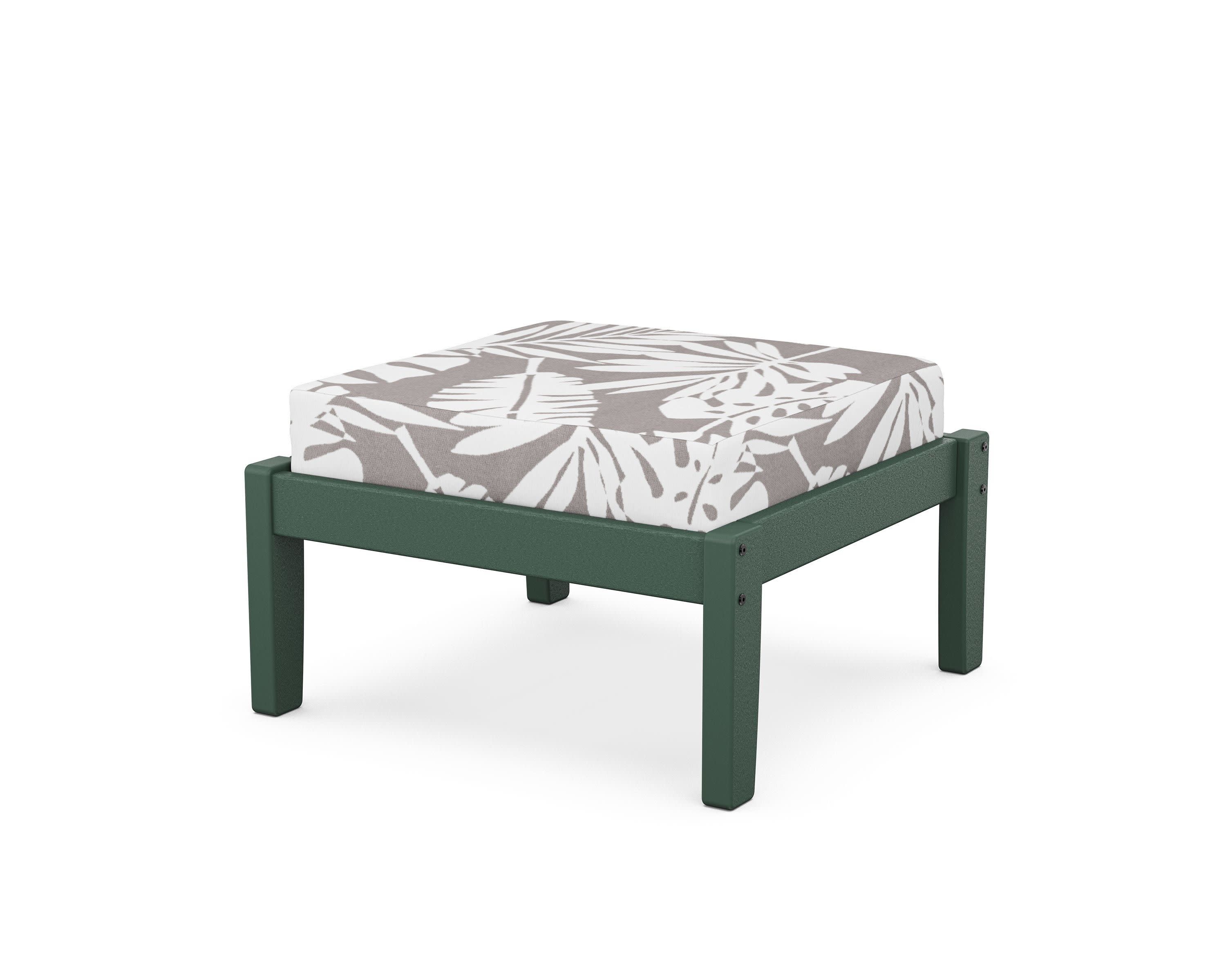 Deep Seating Ottoman in Green / Leaf Grey Mist