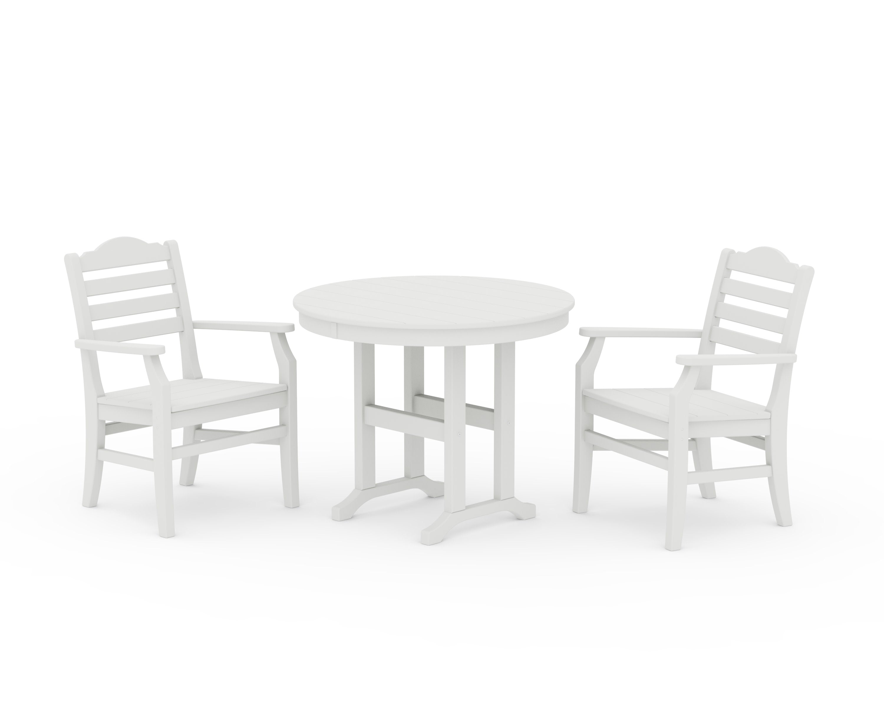 Savannah 3-Piece Farmhouse Dining Set in Vintage White
