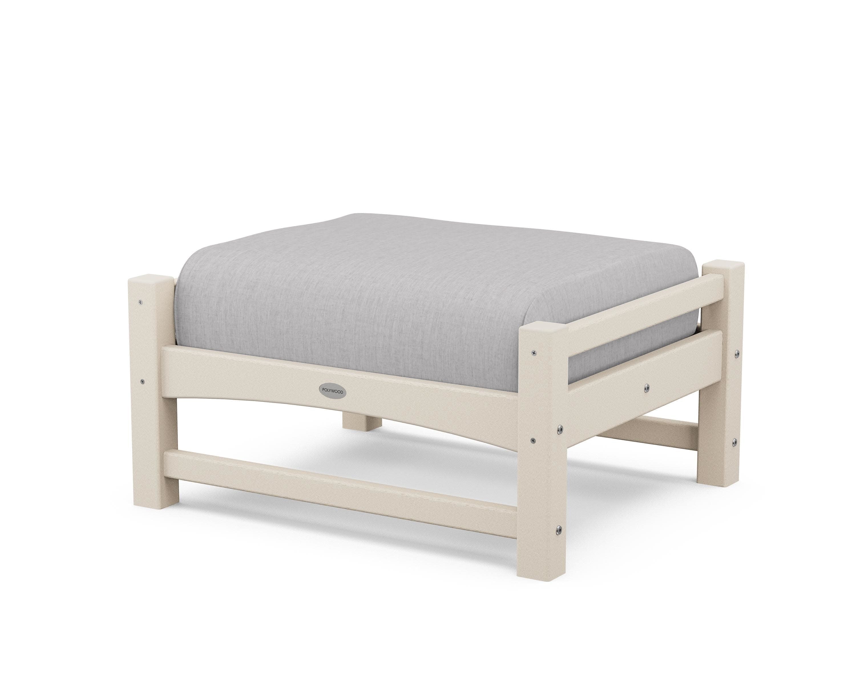 Club Ottoman in Sand / Granite
