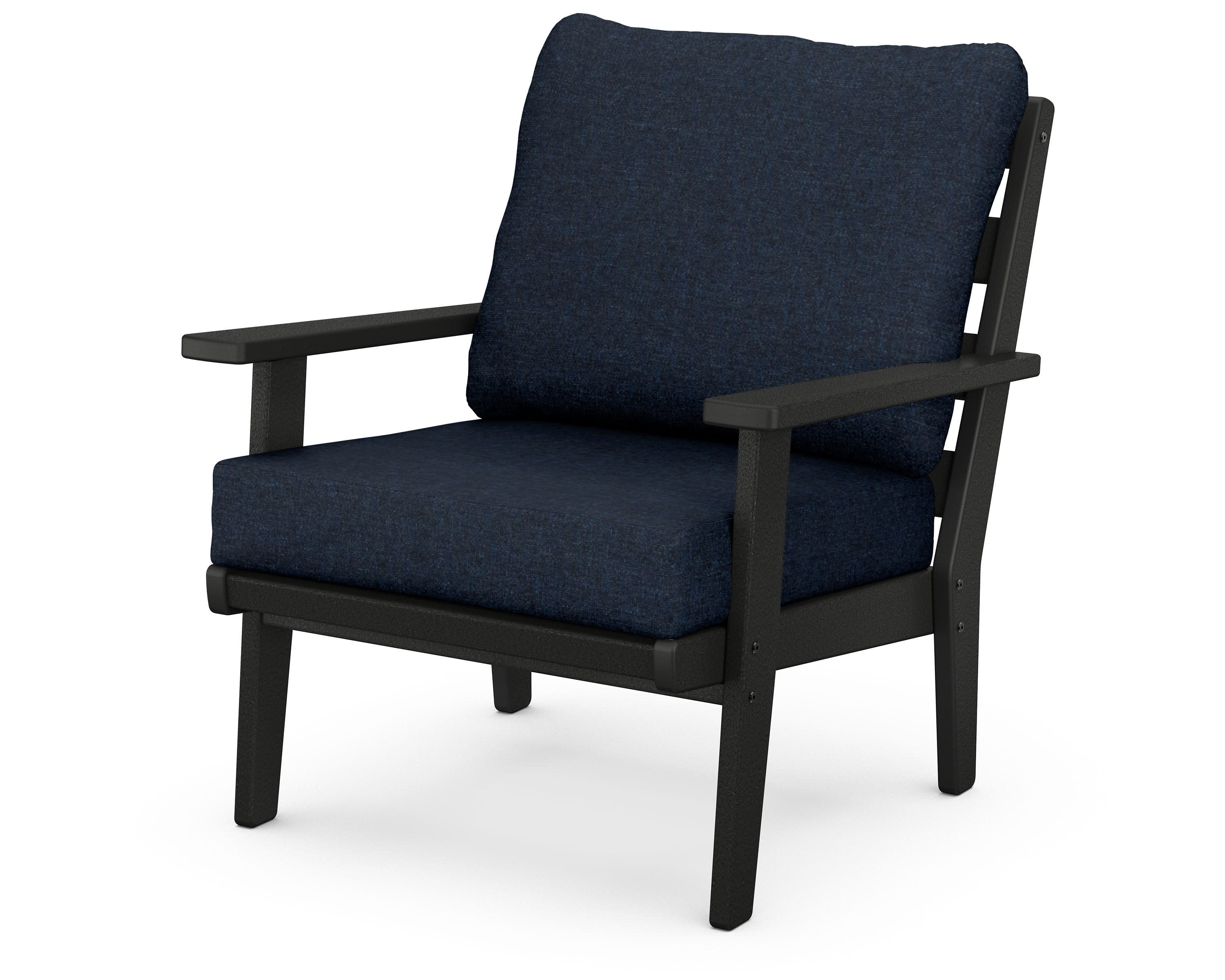 Grant Park Deep Seating Chair in Black / Marine Indigo