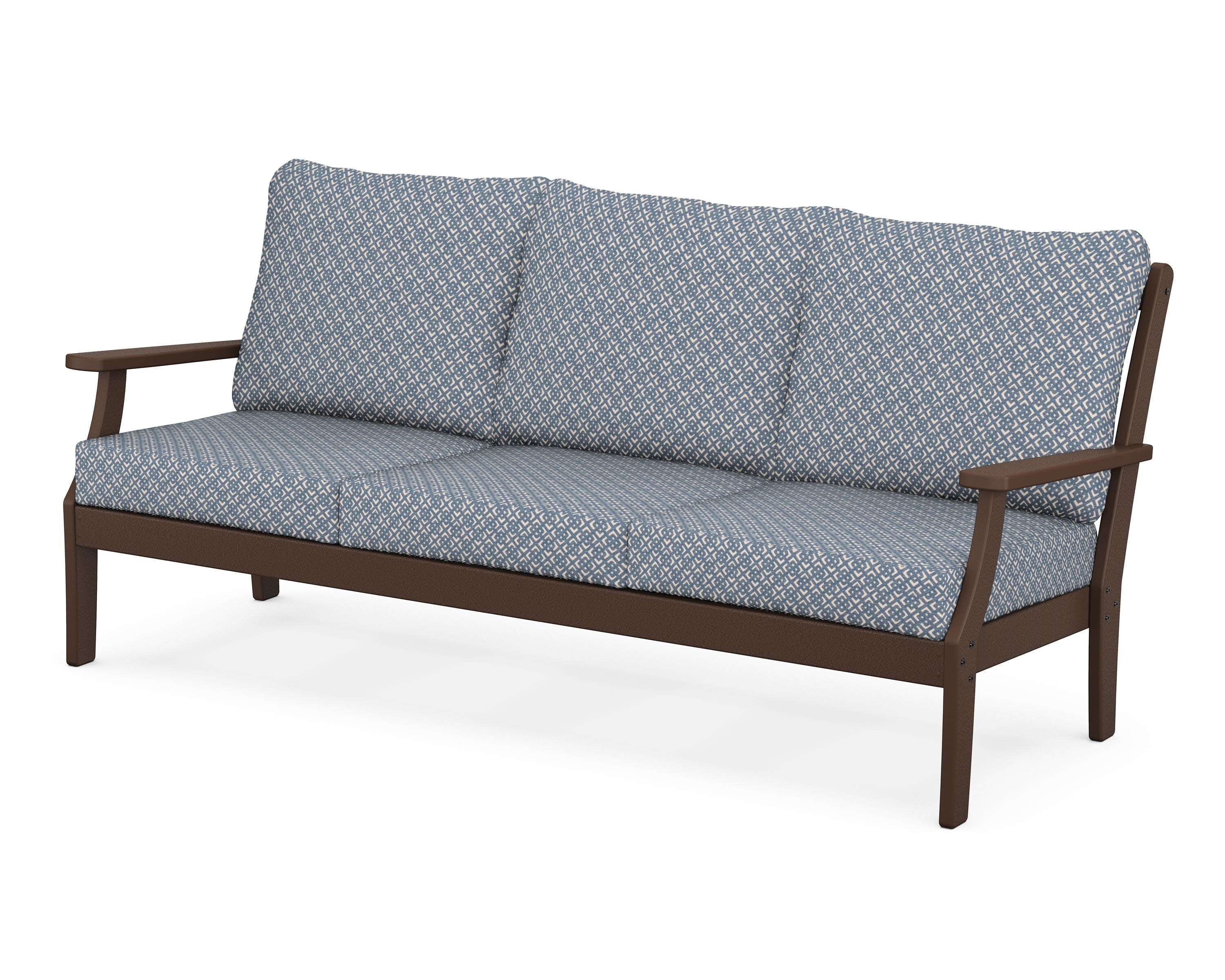 Braxton Deep Seating Sofa in Mahogany / Hopscotch