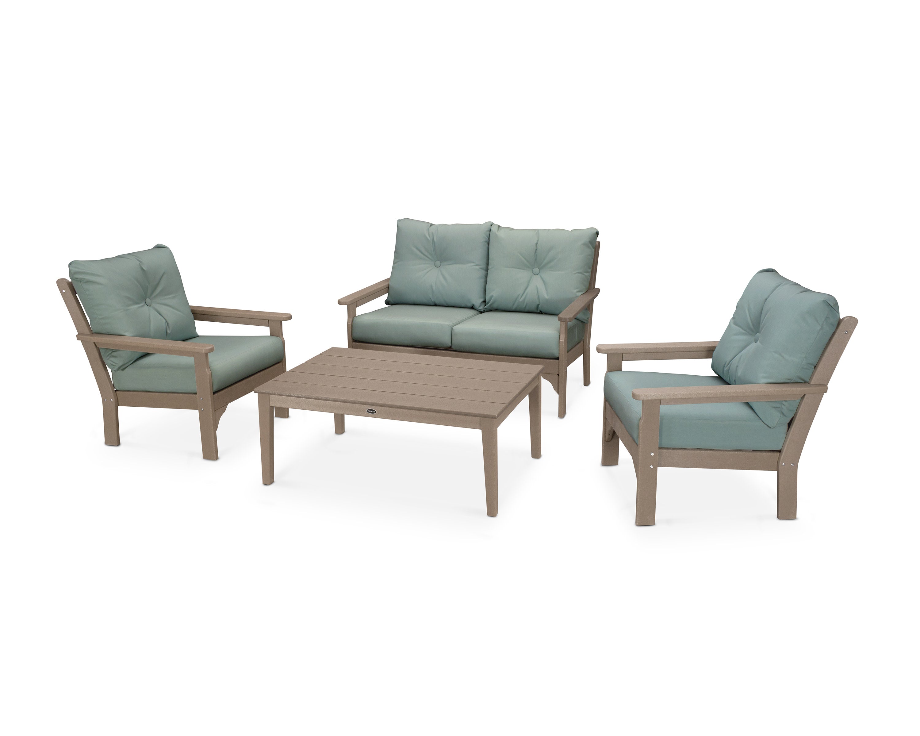 Vineyard 4-Piece Deep Seating Set in Vintage Sahara / Spa