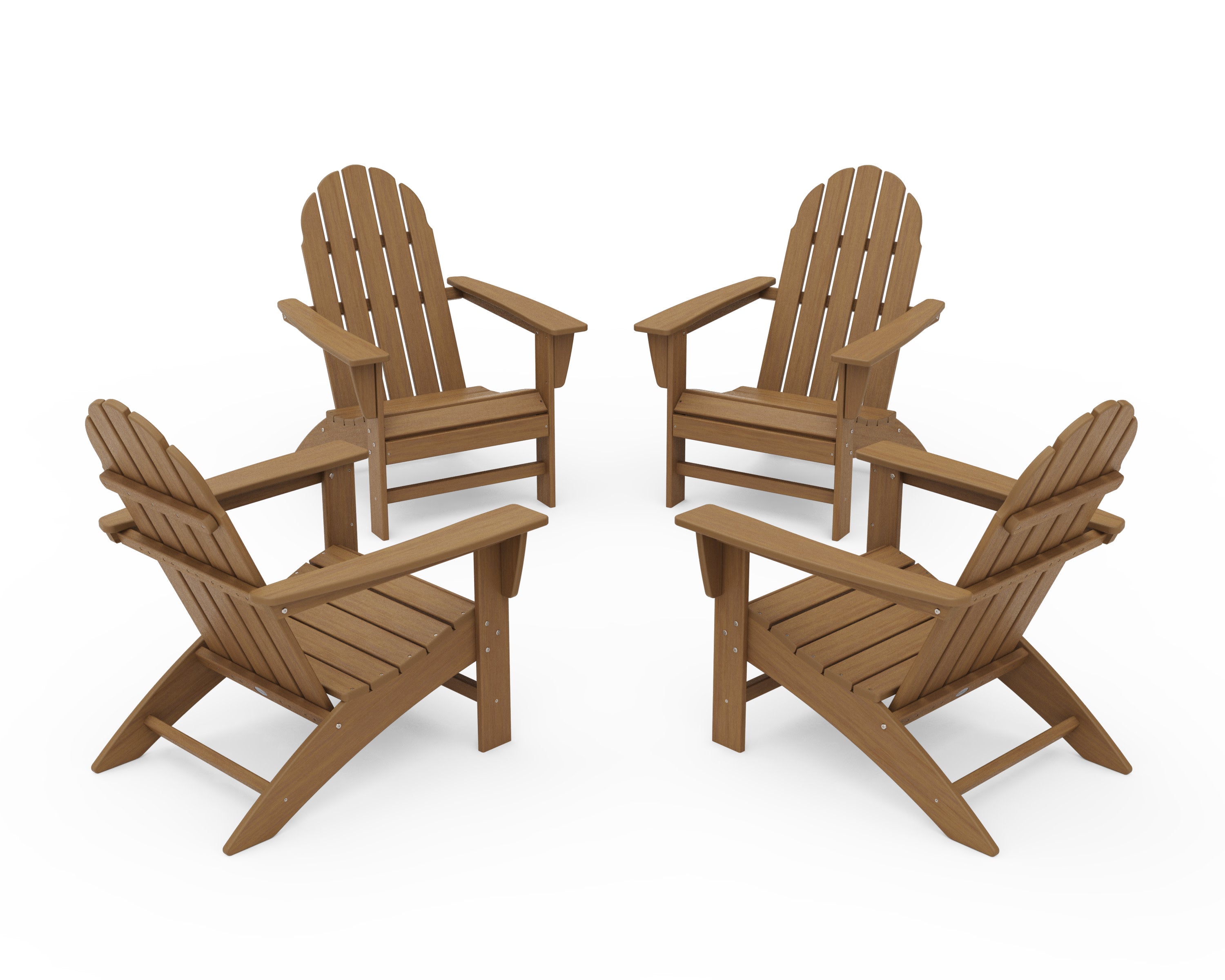 Vineyard 4-Piece Adirondack Conversation Set in Natural