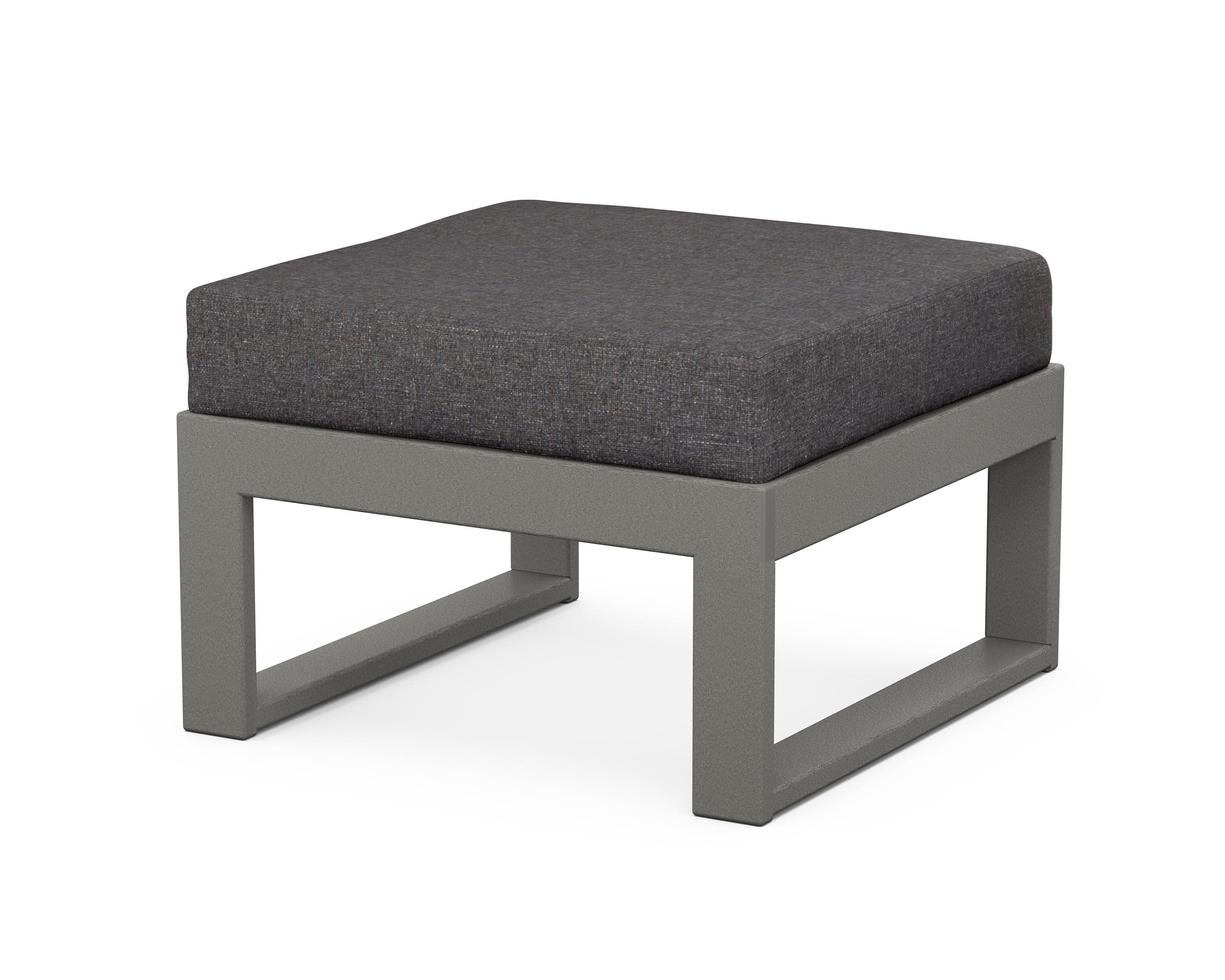 Modular Ottoman - Modern in Slate Grey / Ash Charcoal