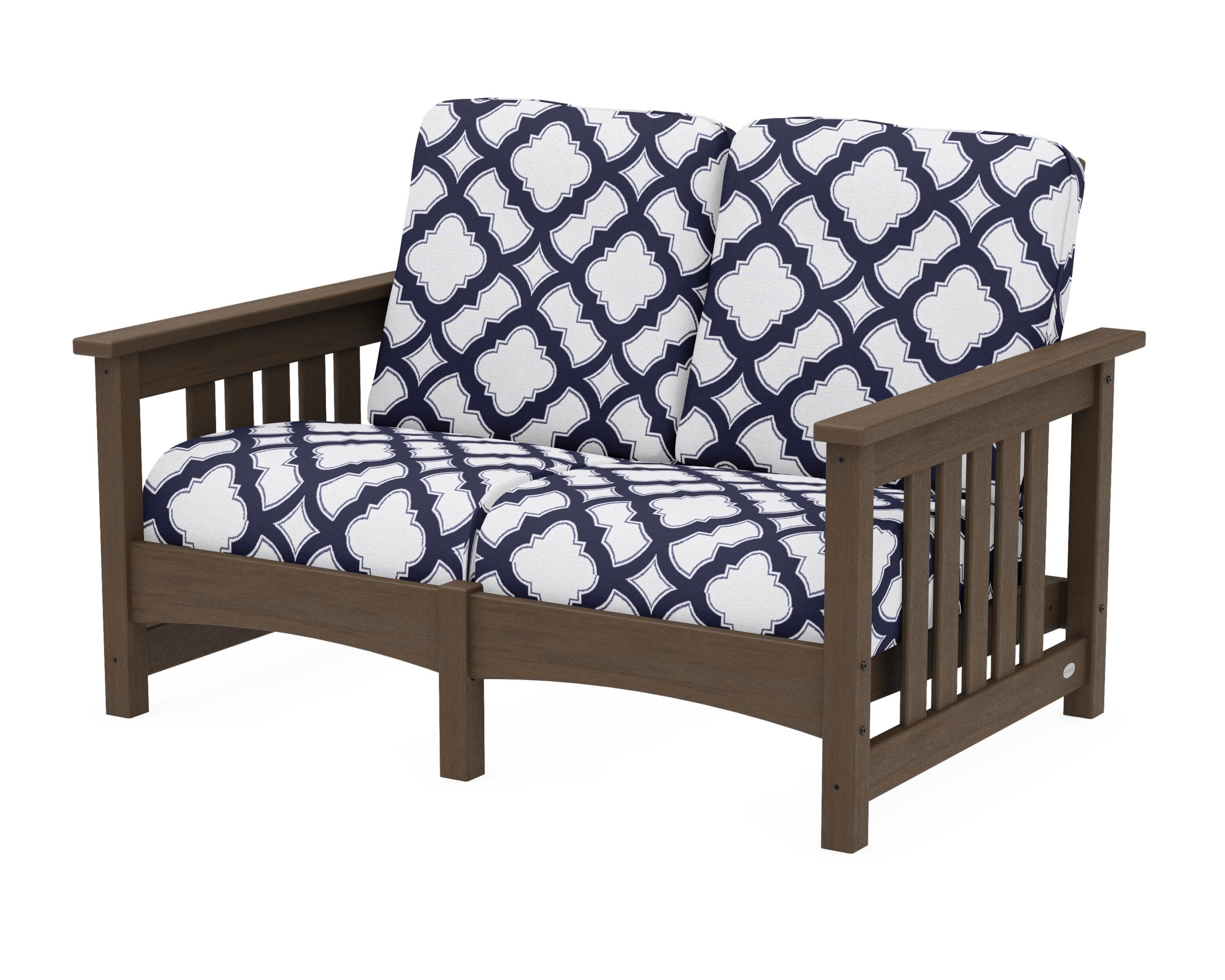 Club Mission Loveseat in Kona / Trellis Navy