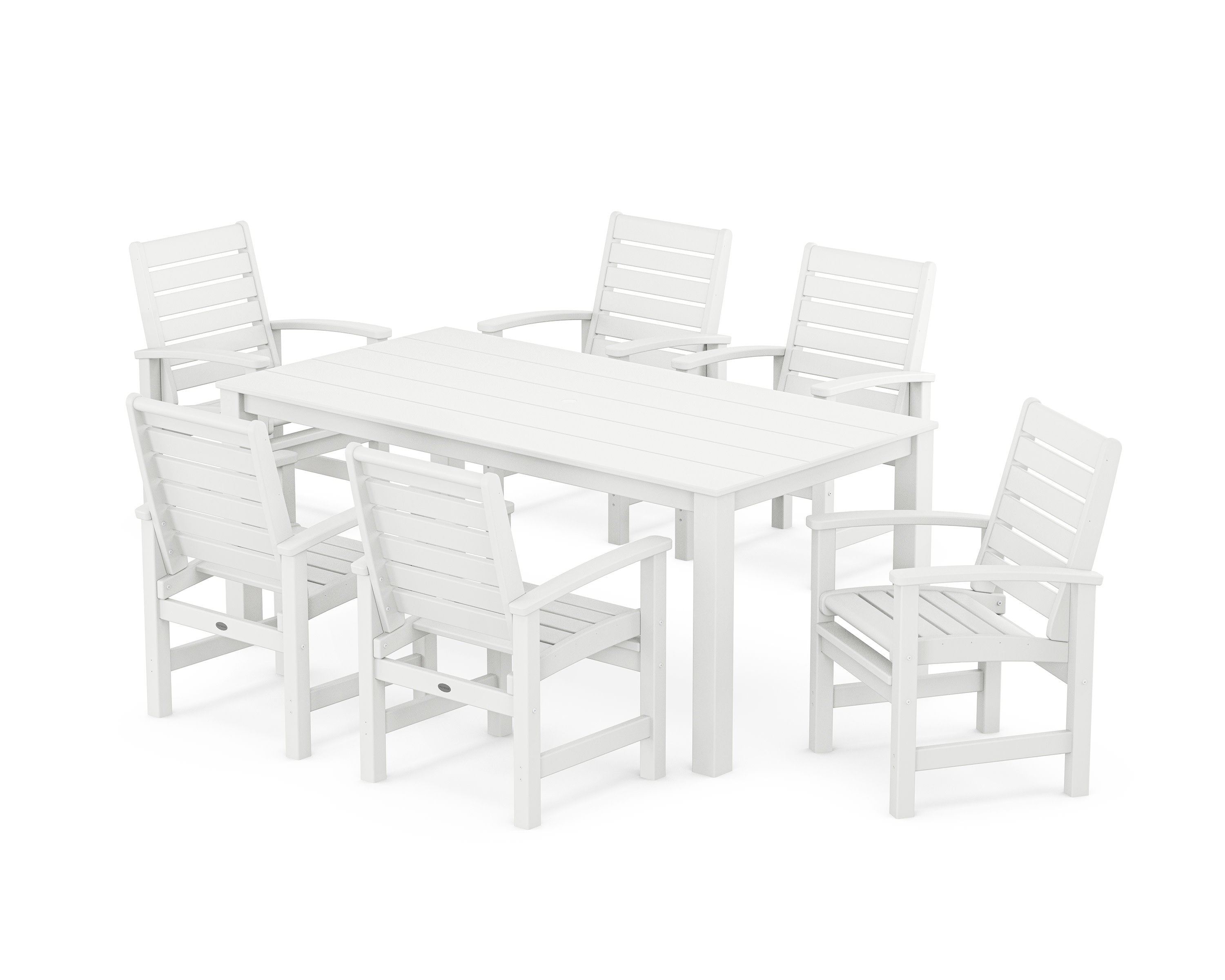 Signature 7-Piece Parsons Dining Set in White