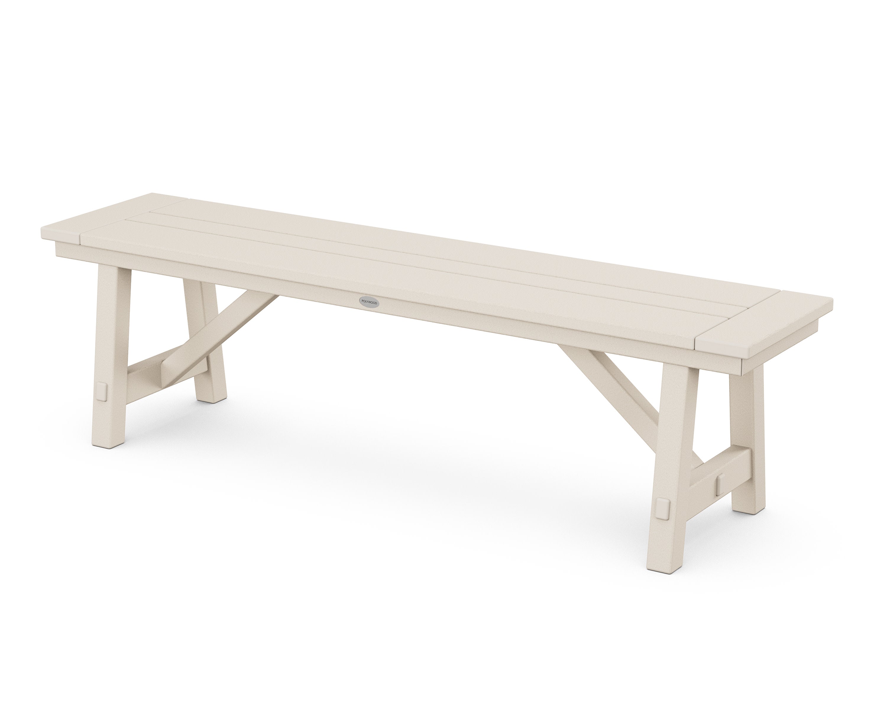 Rustic Farmhouse 60" Backless Bench in Sand