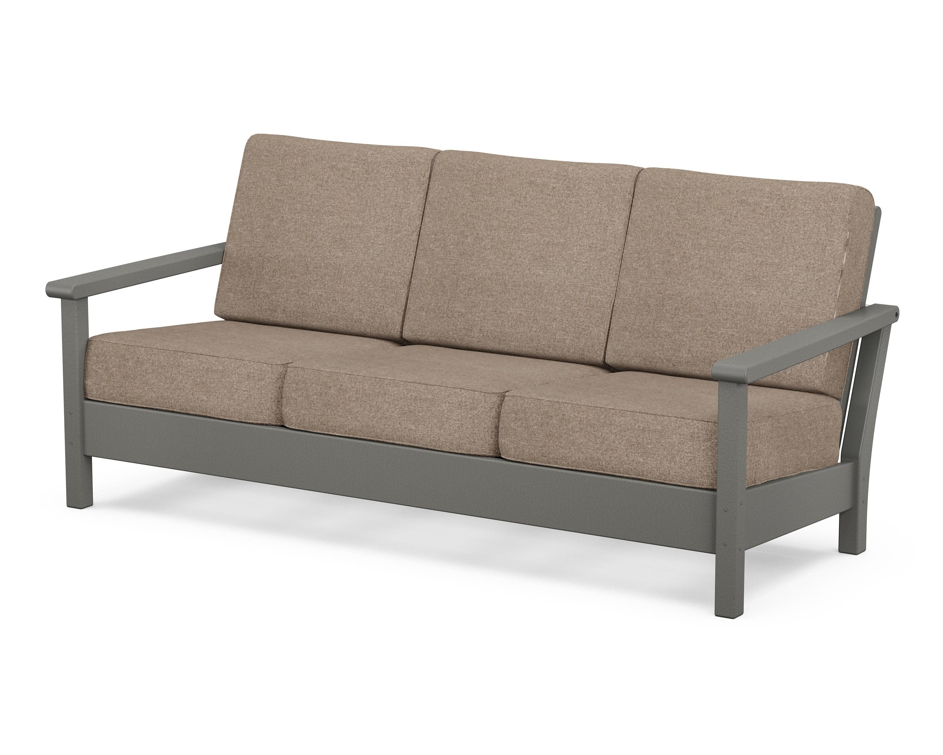 Harbour Deep Seating Sofa in Slate Grey / Spiced Burlap