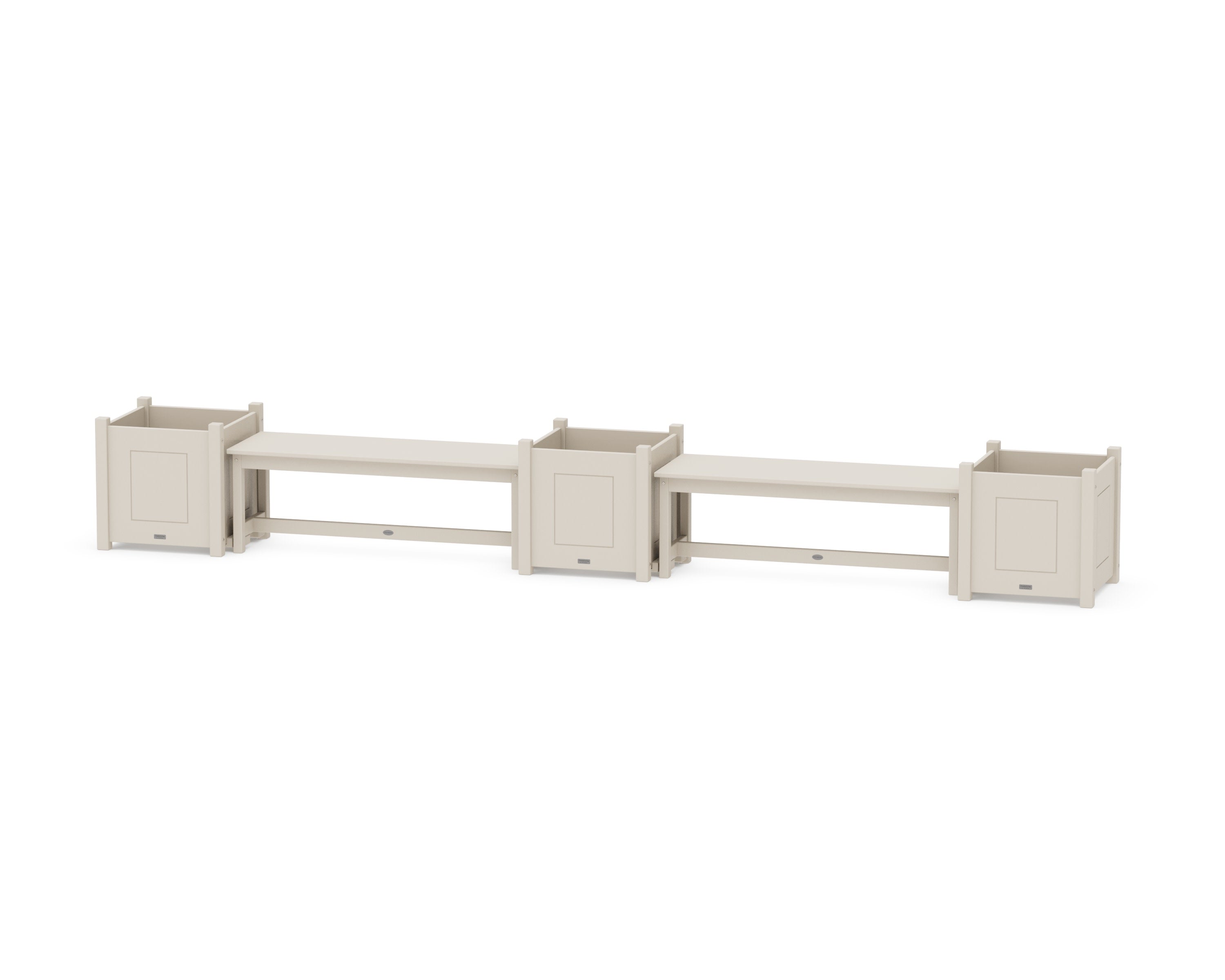 48" Country Living Straight Double Planter Bench Set - Large in Sand