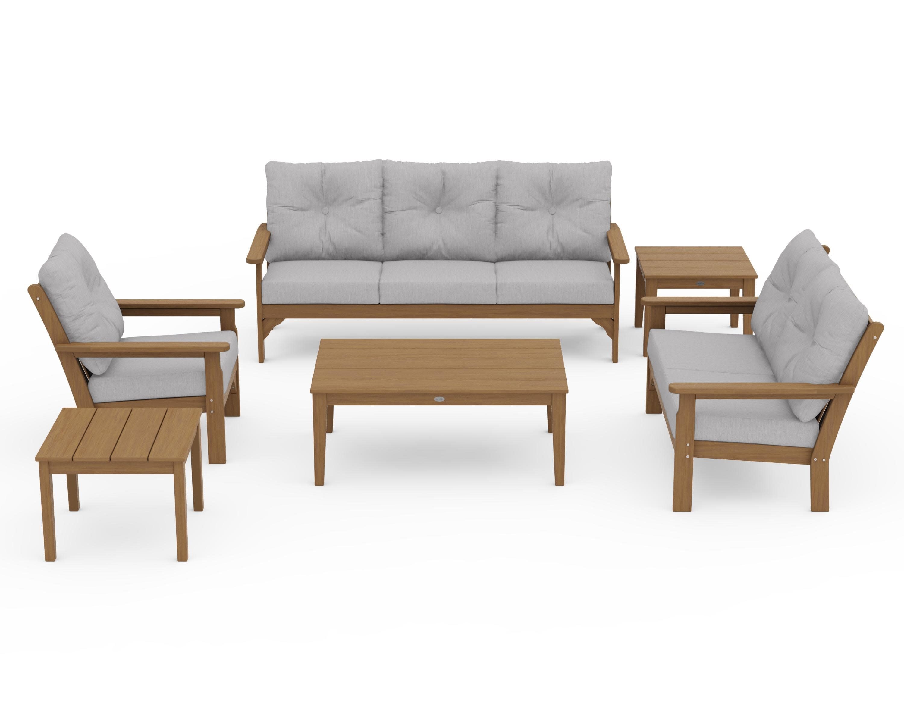 Vineyard 6-Piece Deep Seating Set in Natural / Granite