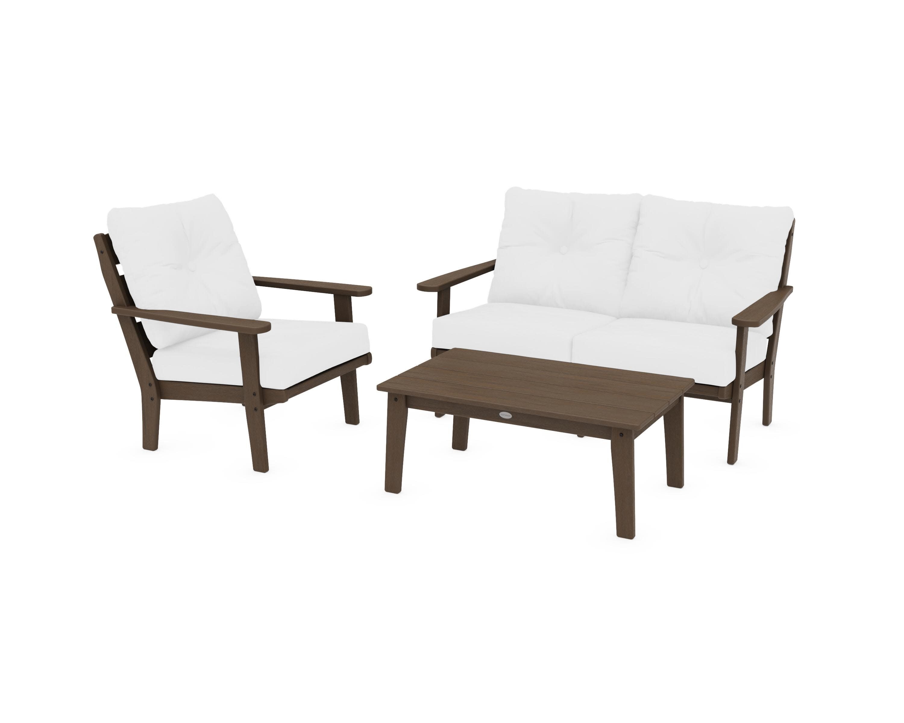 Lakeside 3-Piece Deep Seating Set in Kona / Natural