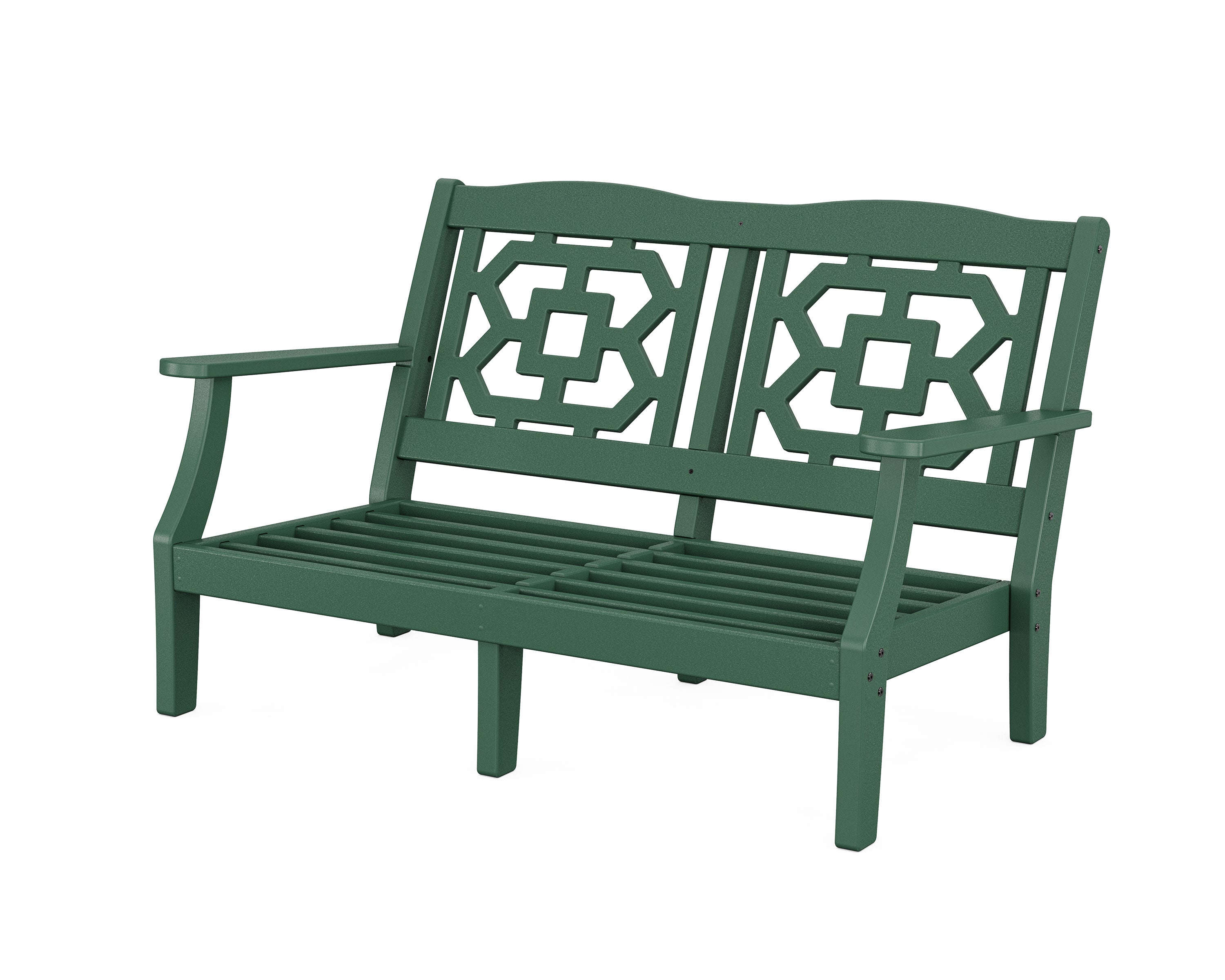 Chinoiserie Deep Seating Loveseat Frame in Green