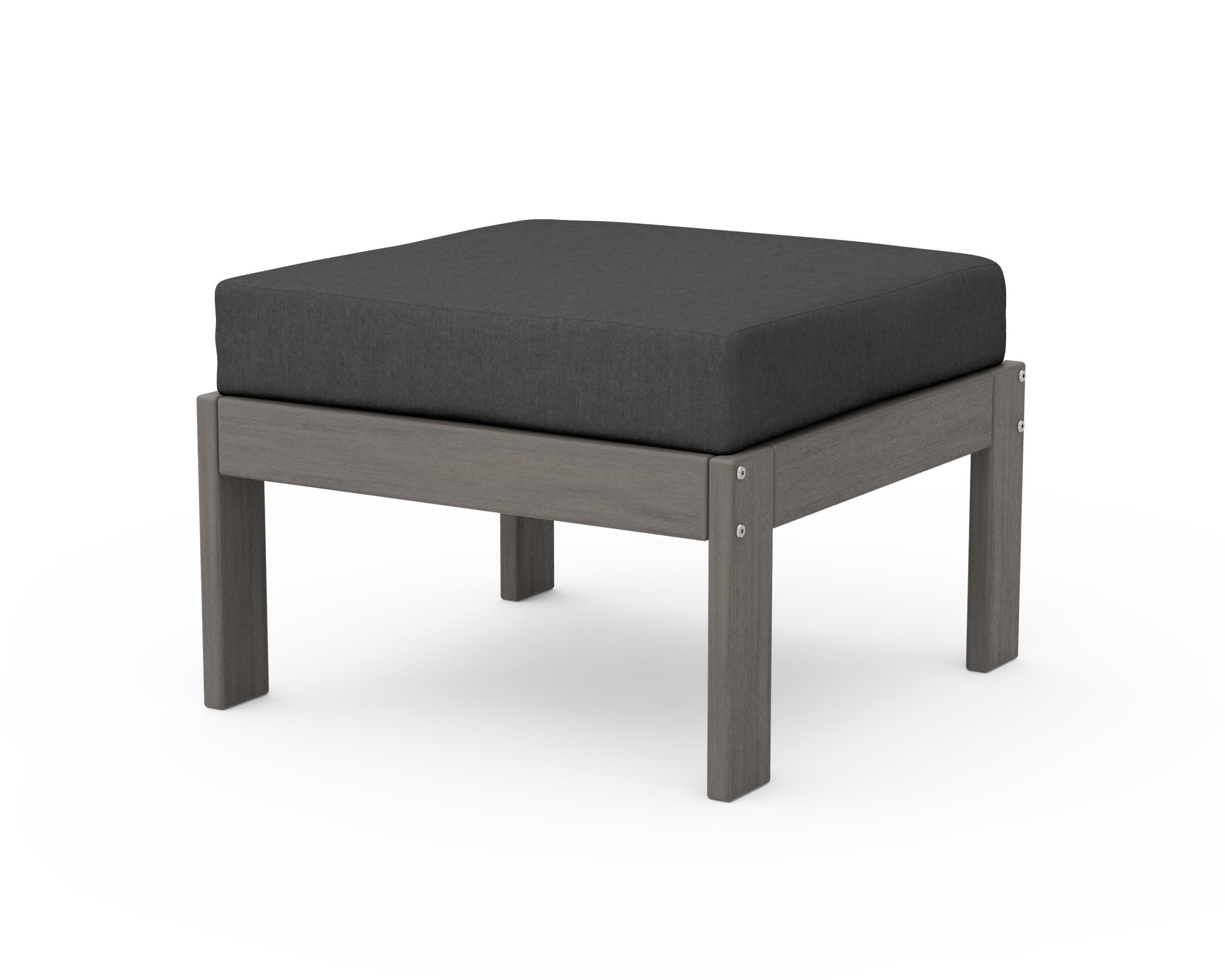 Vineyard Modular Ottoman in Driftwood / Spectrum Carbon