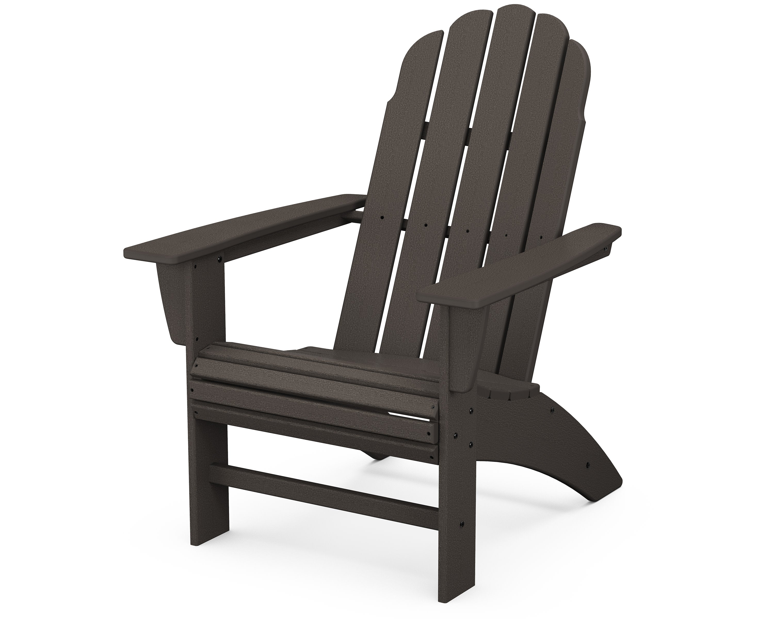 Vineyard Curveback Adirondack Chair in Vintage Coffee