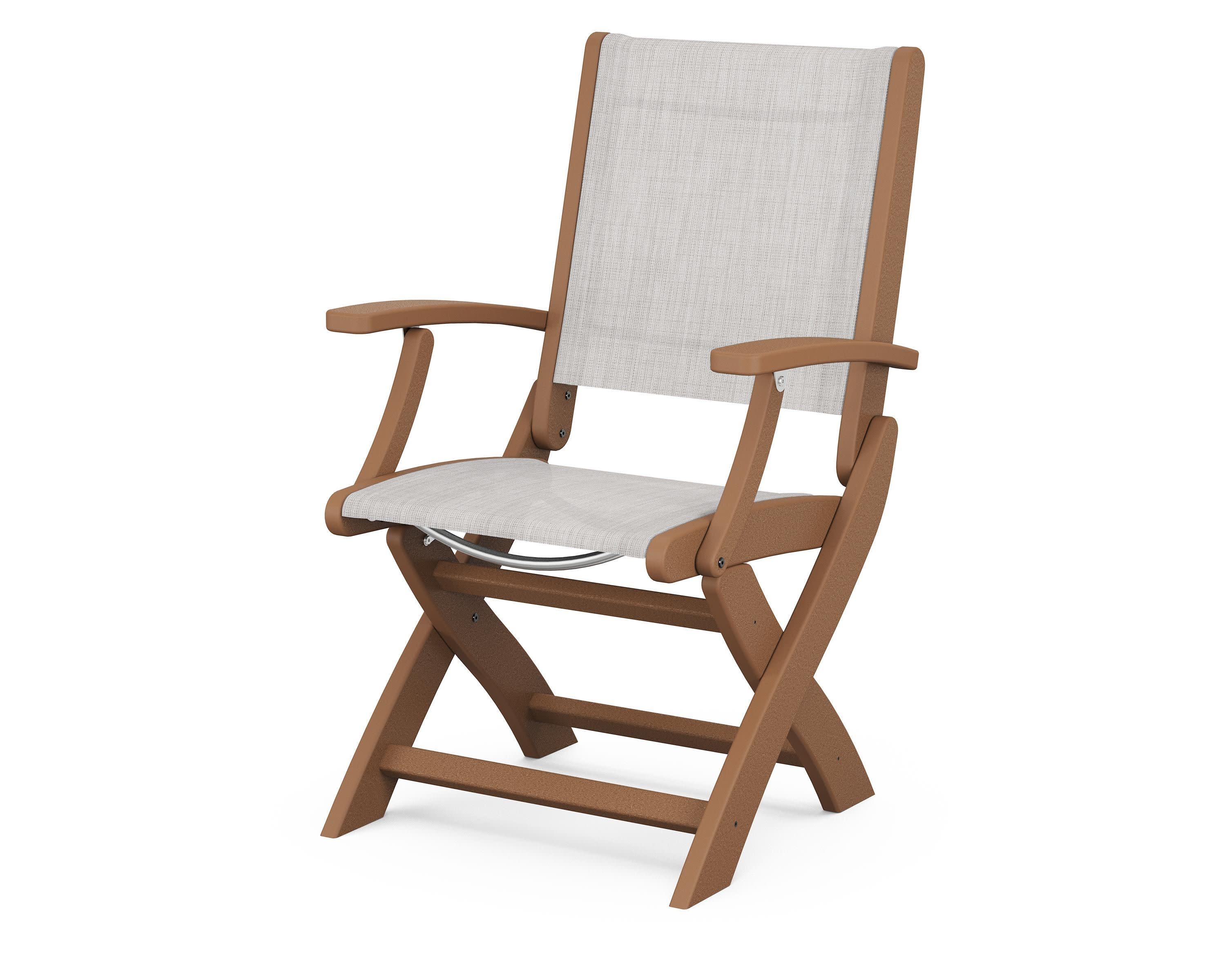 Coastal Folding Chair in Teak / Parchment Sling